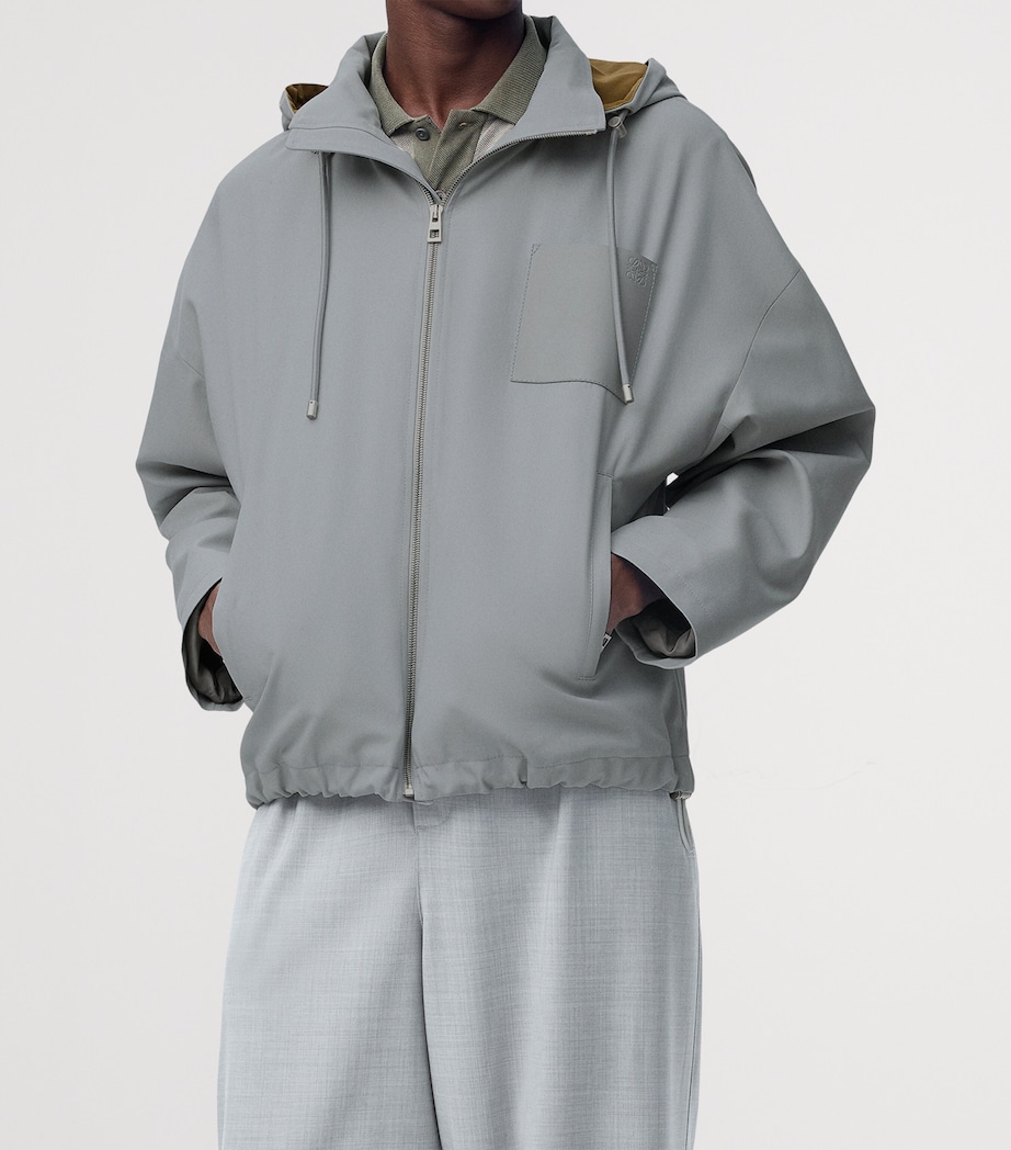 Cotton Hooded Jacket LIGHT GREY Image 3