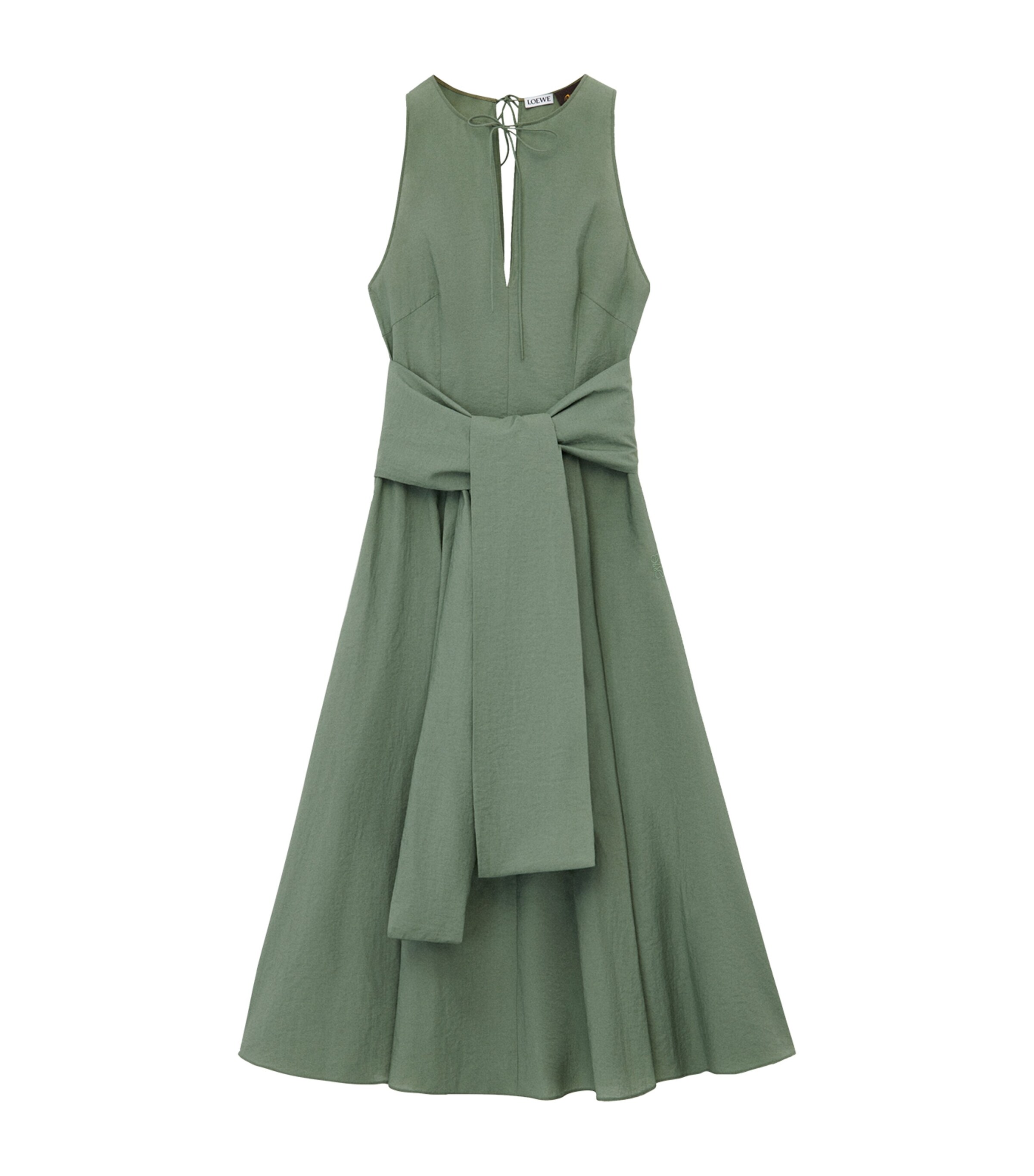 LOEWE x Paula's Ibiza Cotton-Blend Tie-Waist Midi Dress