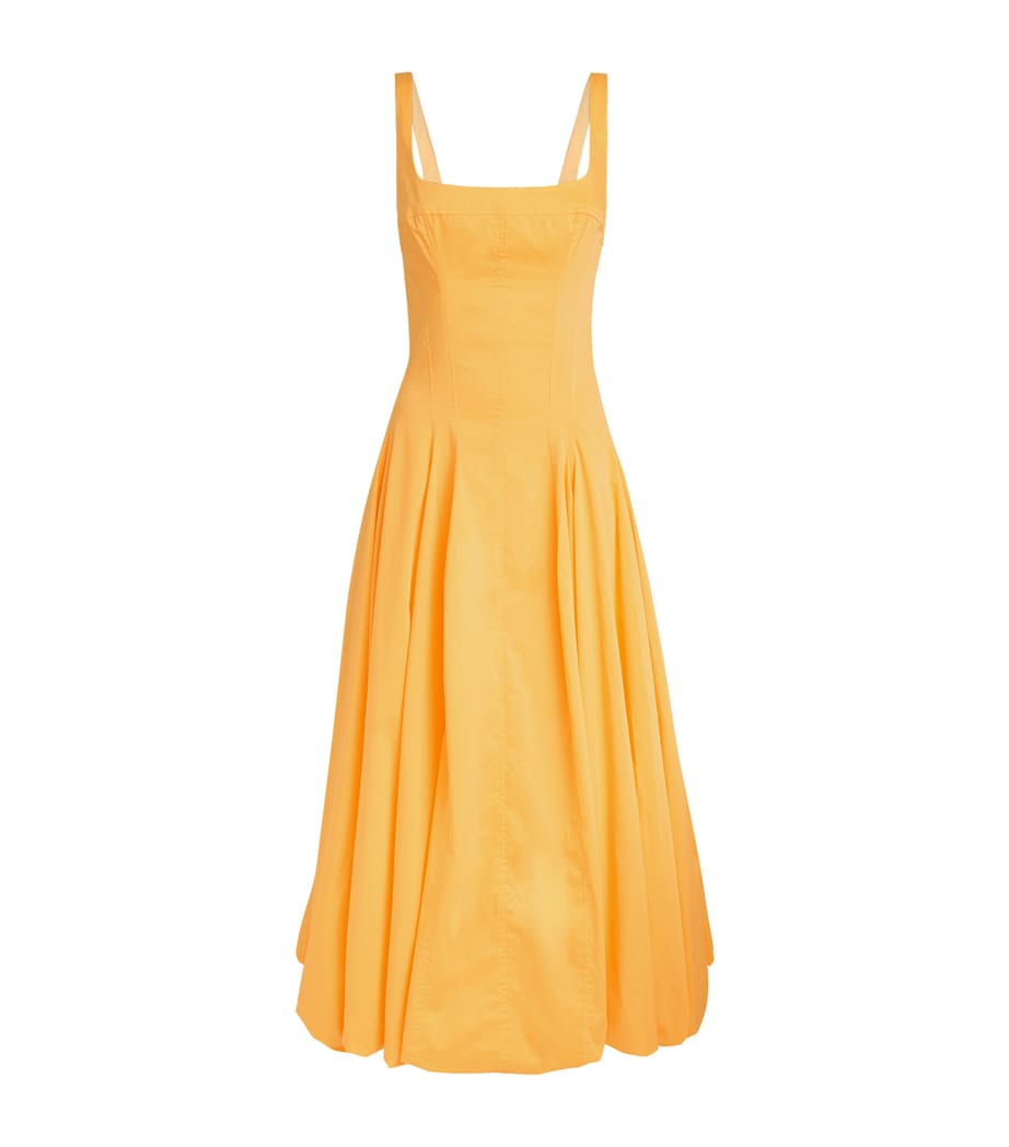 Simkhai Womens Cotton Bubble-Hem Hally Midi Dress Mango Image 1