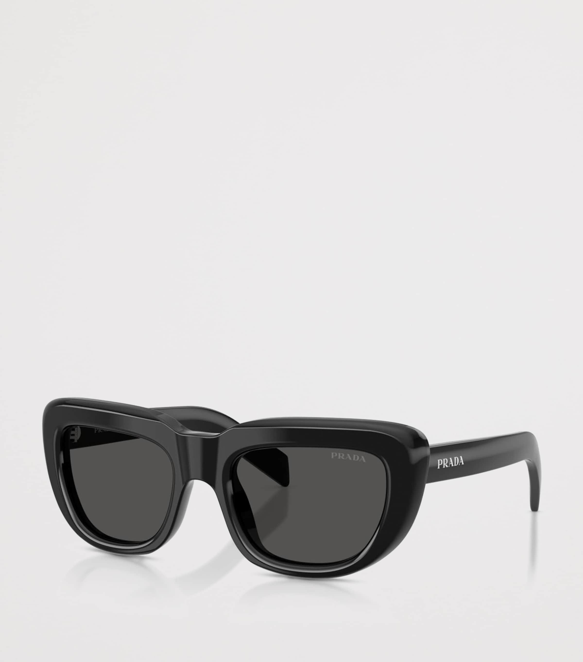 Prada PR D07S  Rectangle Sunglasses Black Image 2