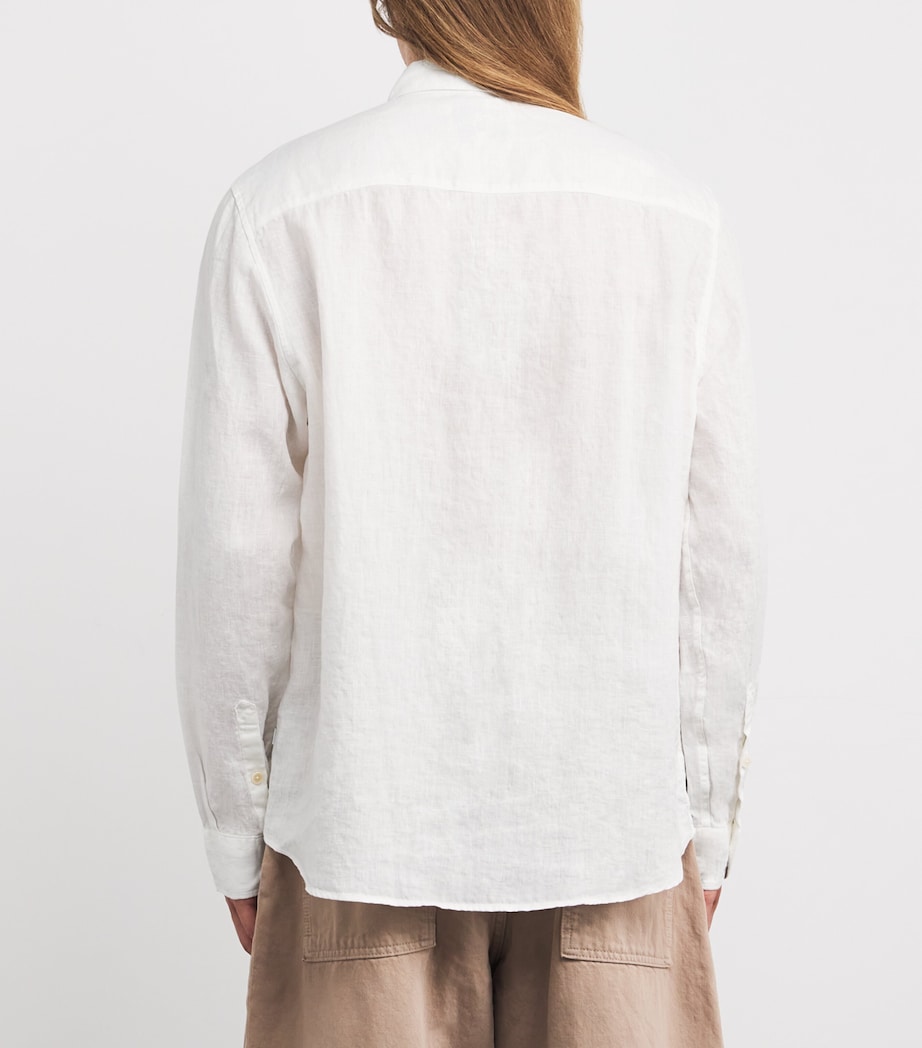 Linen Relaxed Shirt WHITE Image 4