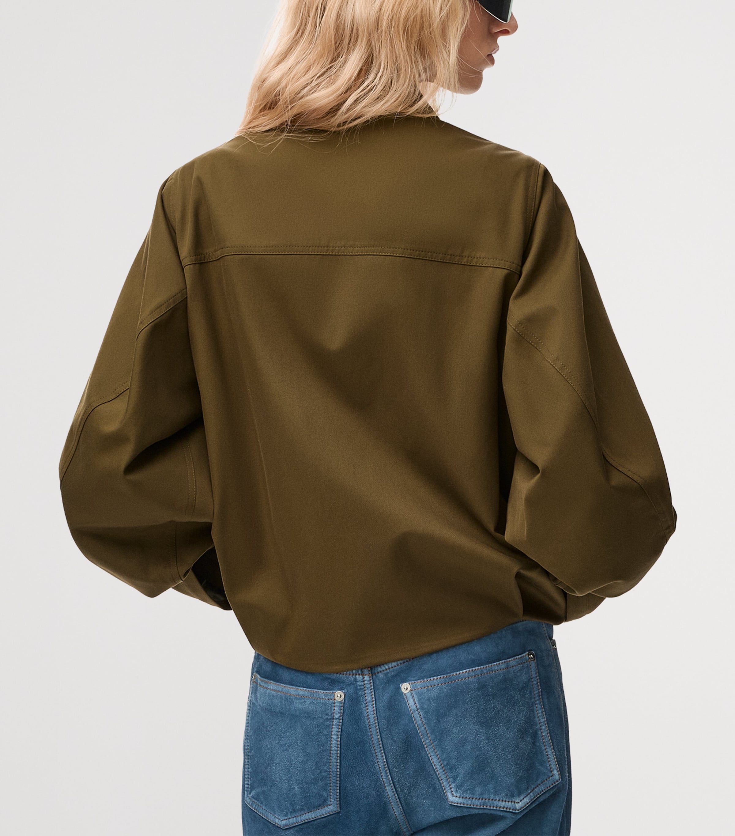 Cotton-Silk Jacket KHAKI GREEN Image 5