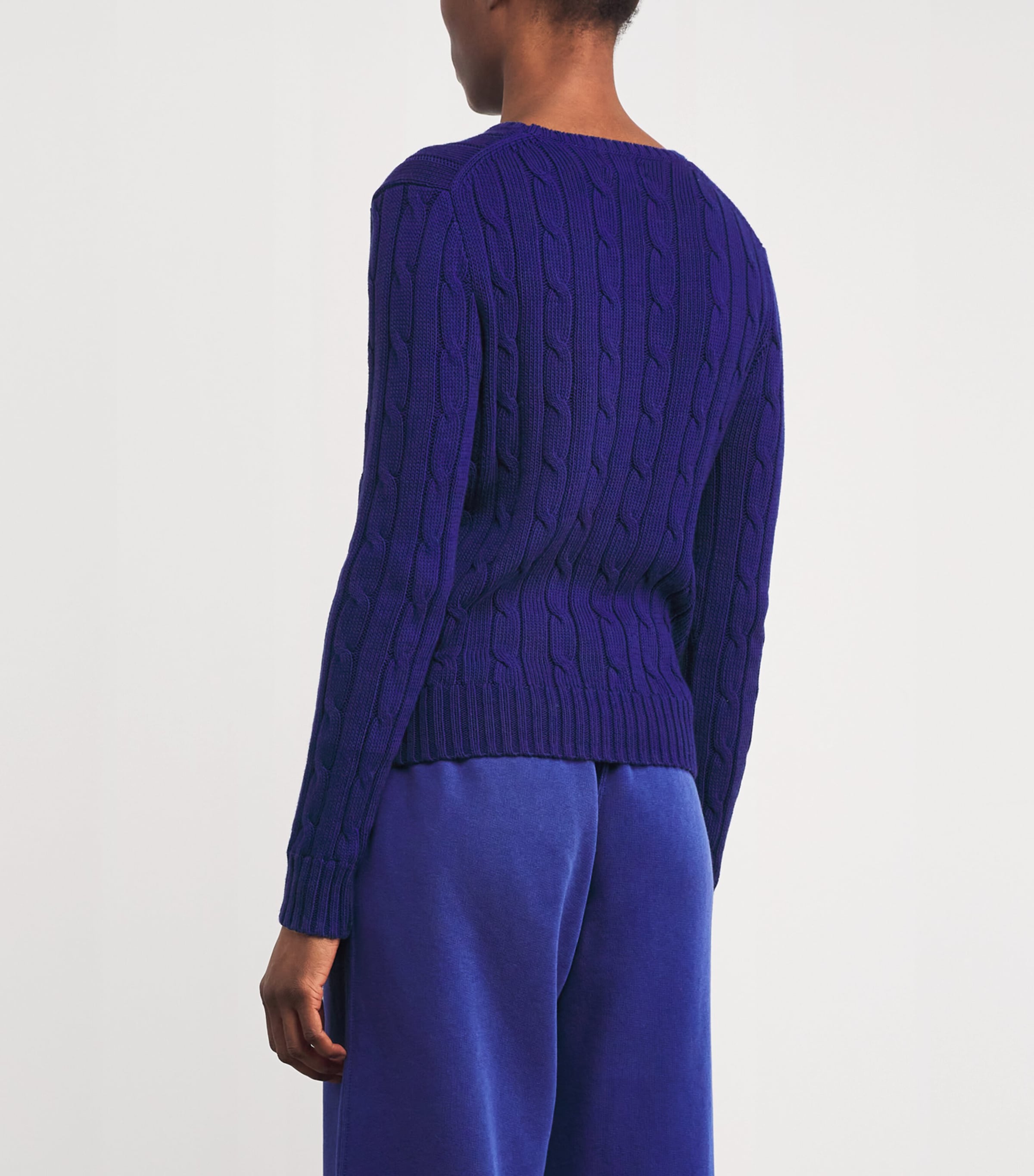 Cotton Cable-Knit Julianna Sweater FALL ROYAL Image 4