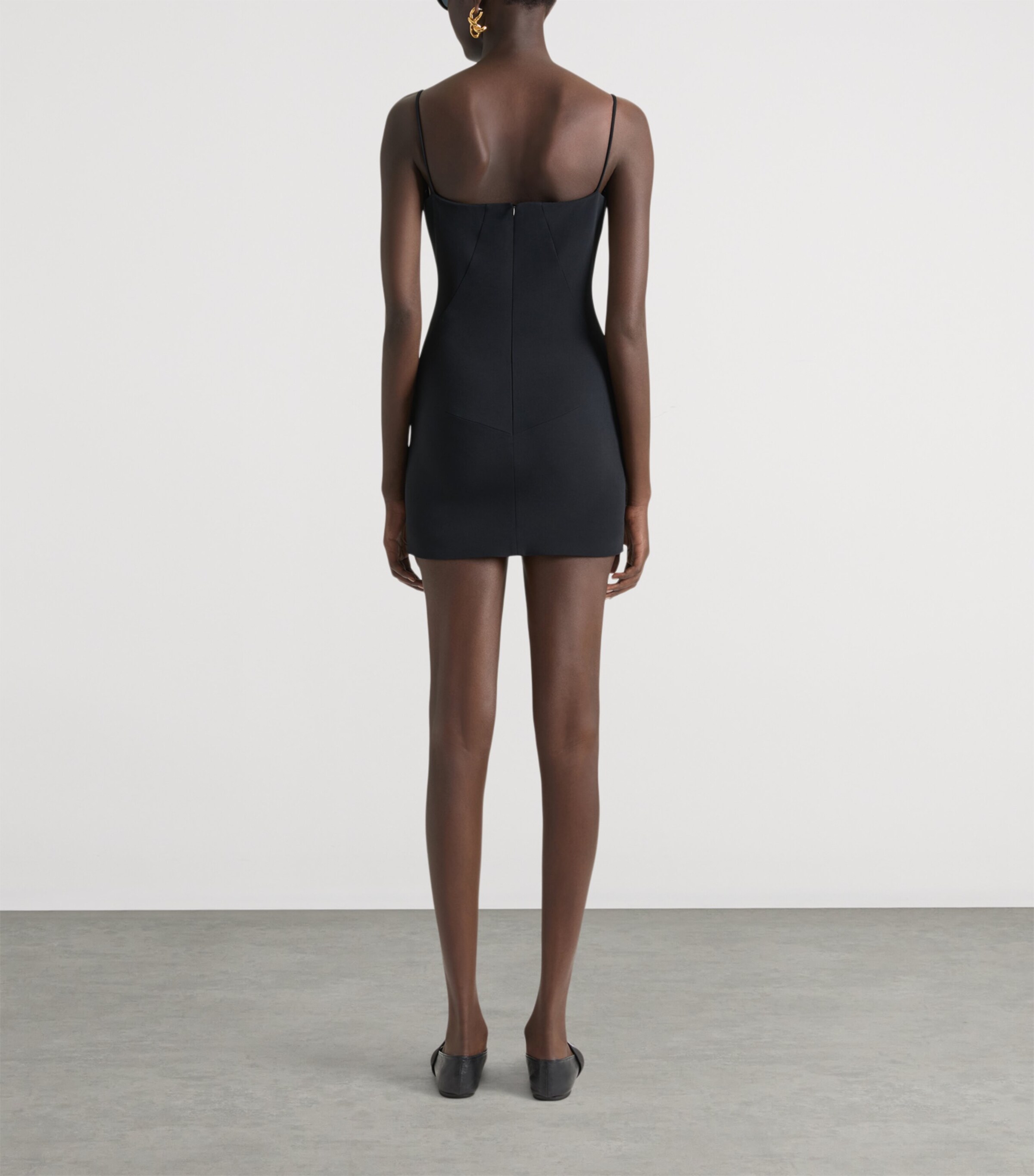 Sliced Mini Dress BLACK Image 3