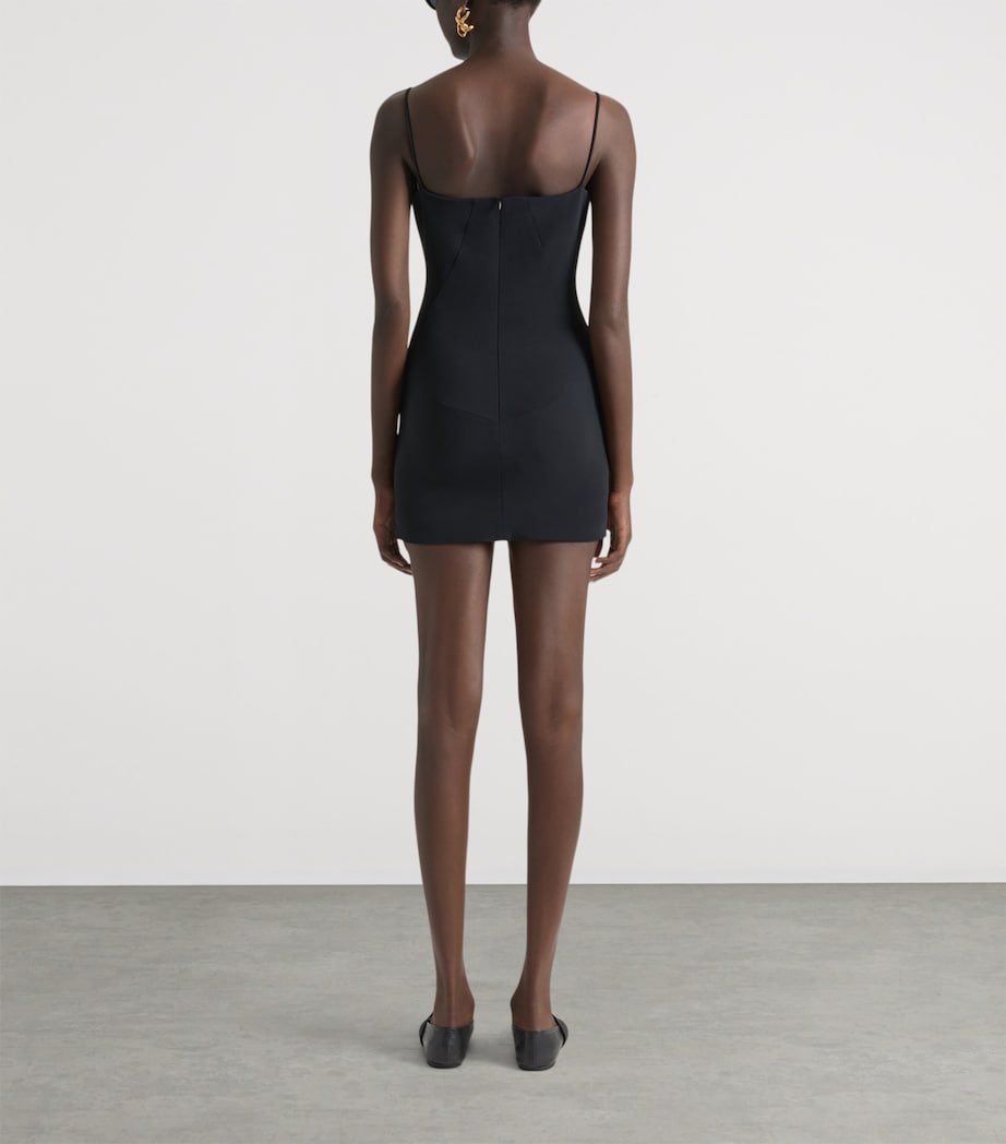 Sliced Mini Dress BLACK Image 3