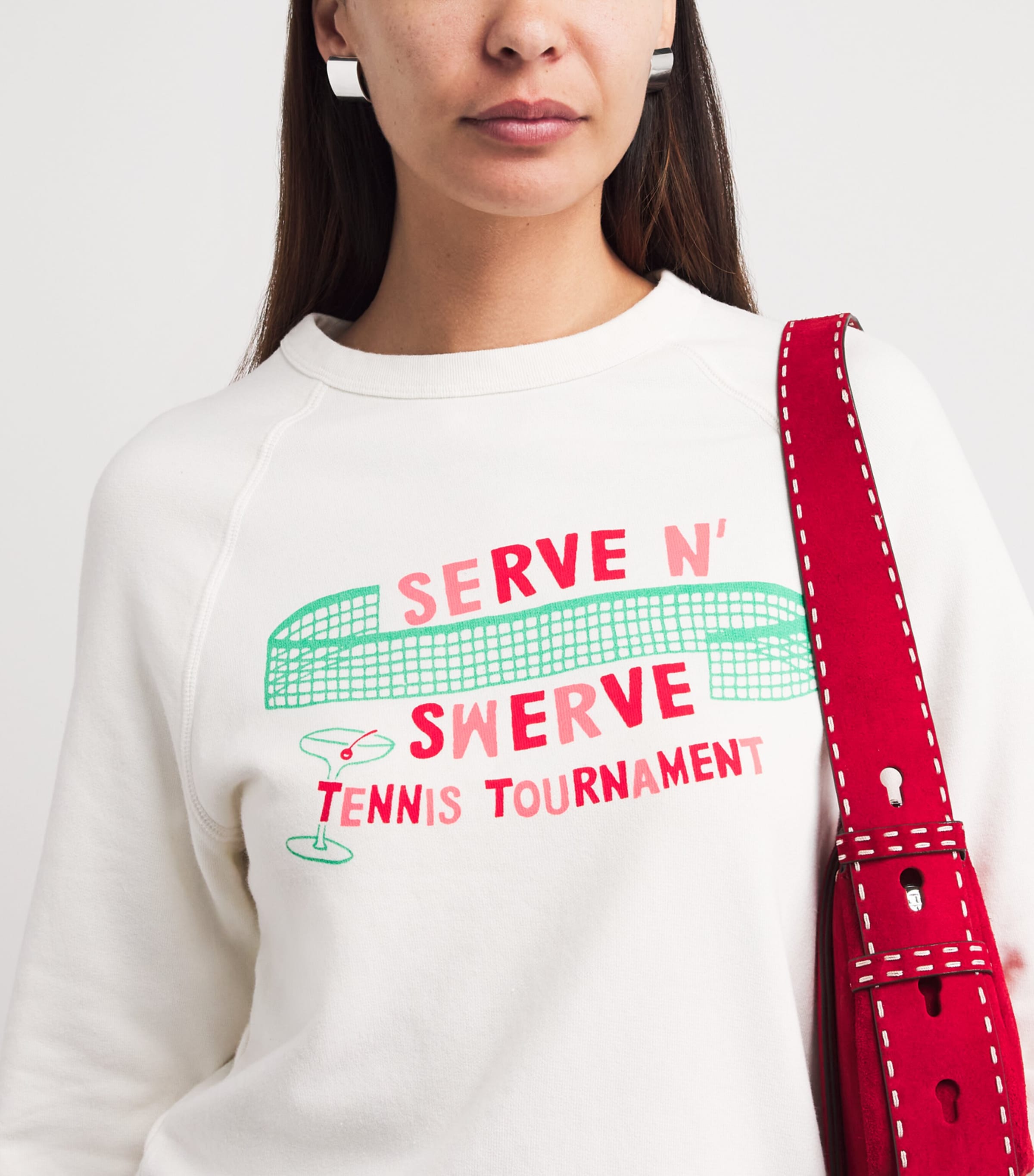 MOTHER Womens Cotton Itty Concert Sweater Serve N Swerve Image 3