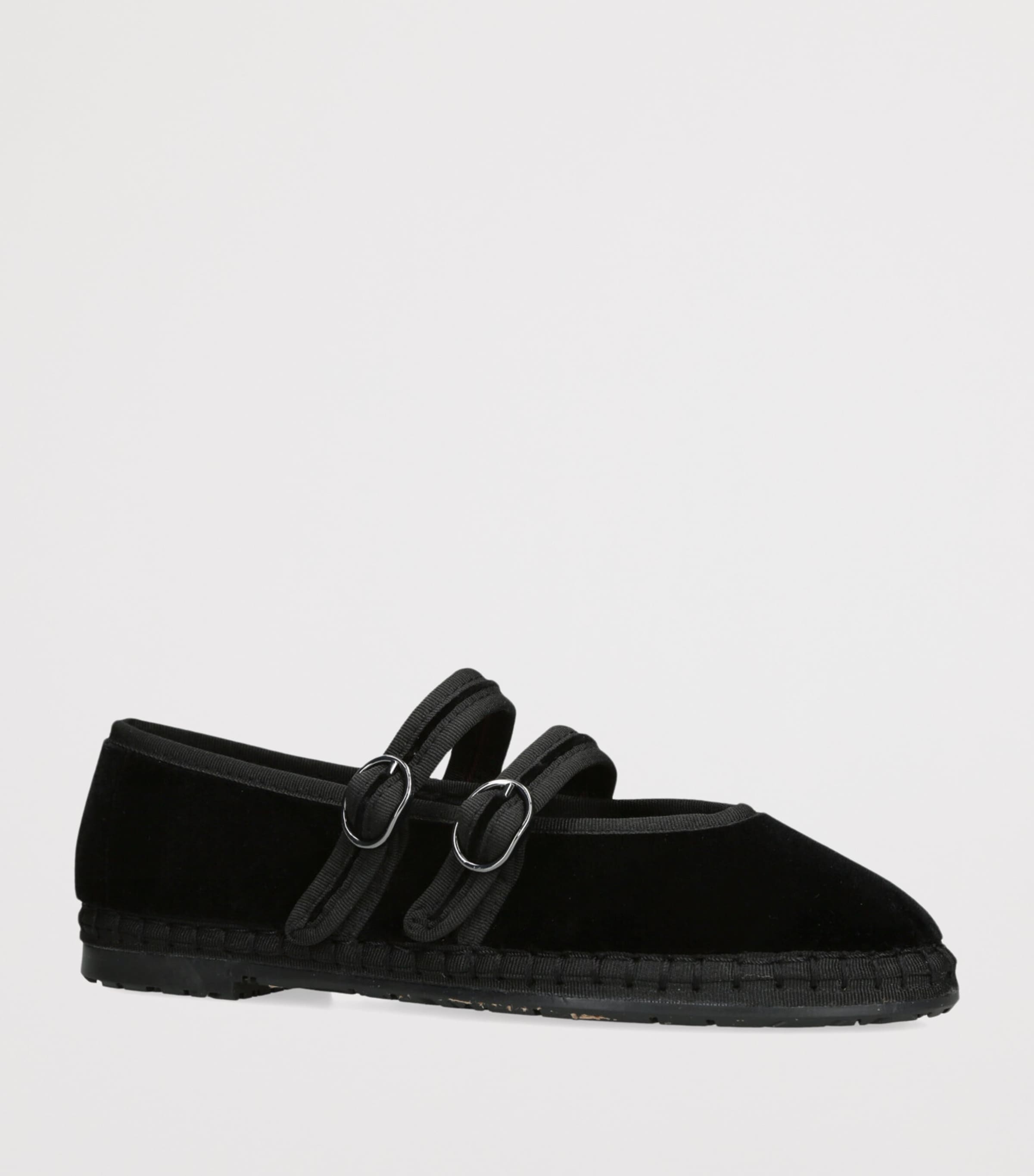 Flabelus Velvet Claire Mary Janes Blk/other Image 3