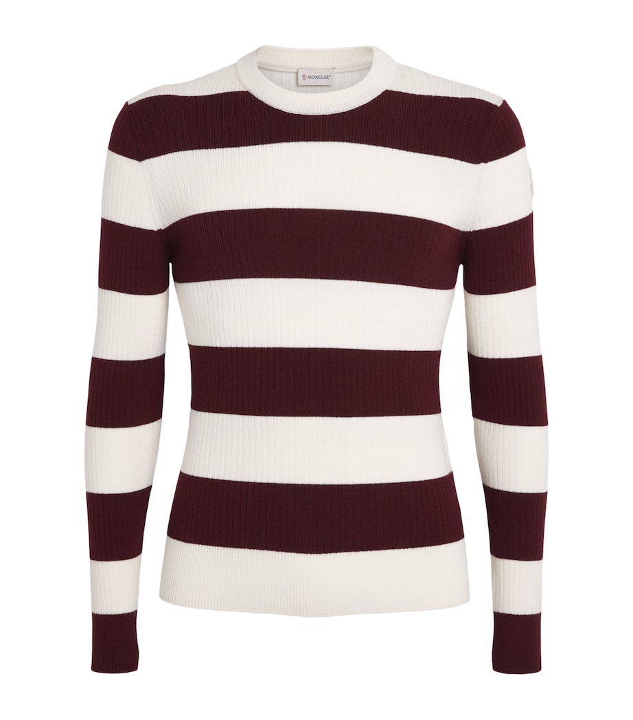 Moncler Mens Virgin Wool Stripe Sweater Image 1