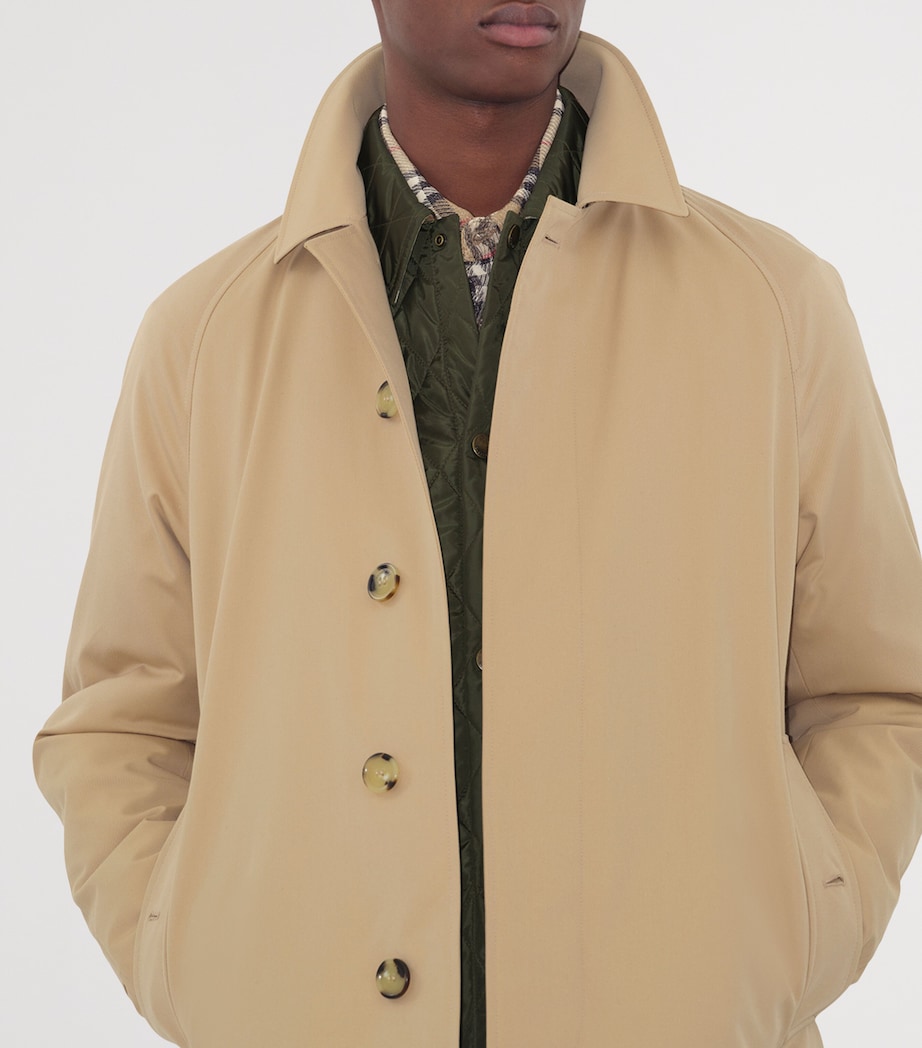 Burberry Mens Organic Cotton Car Coat Honey Image 5