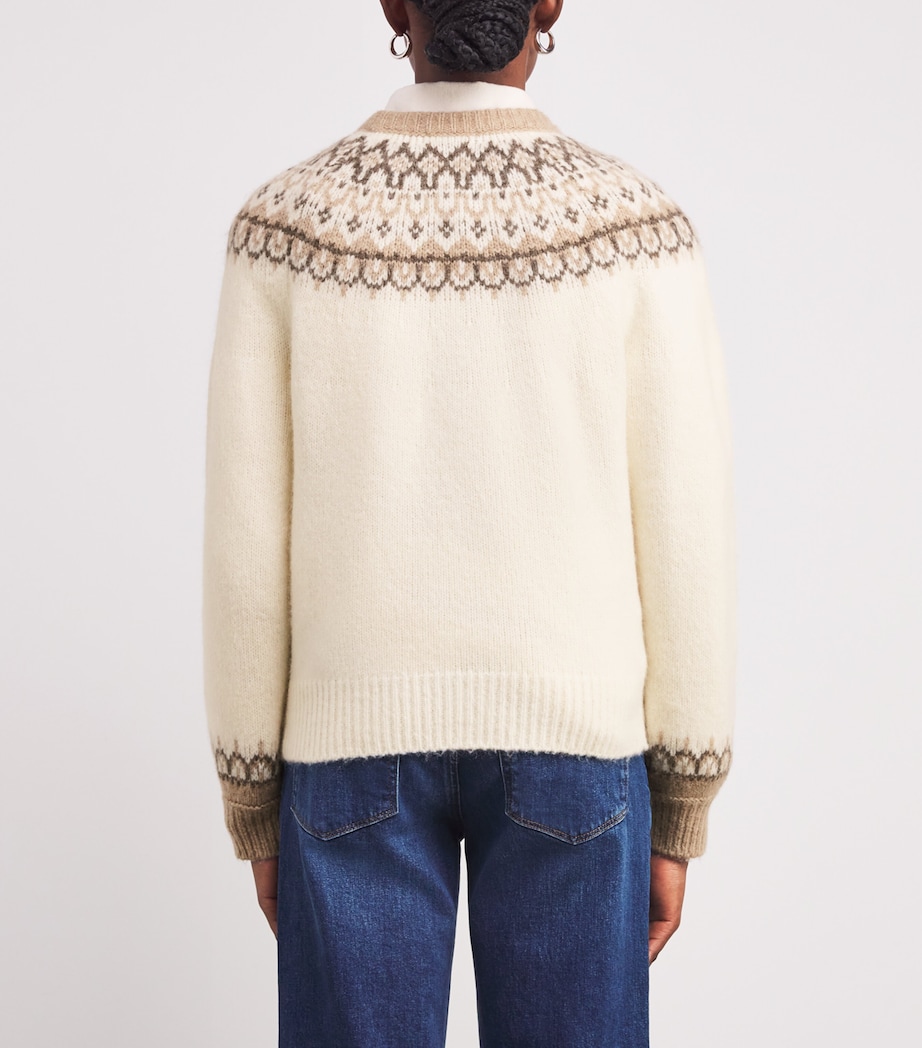 Wool-Blend Misha Sweater IVORY MULTI Image 4
