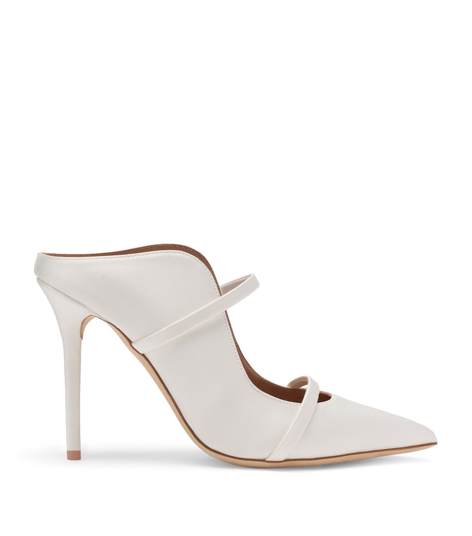 Malone Souliers Satin Maureen Mules 100 Ivory Image 1