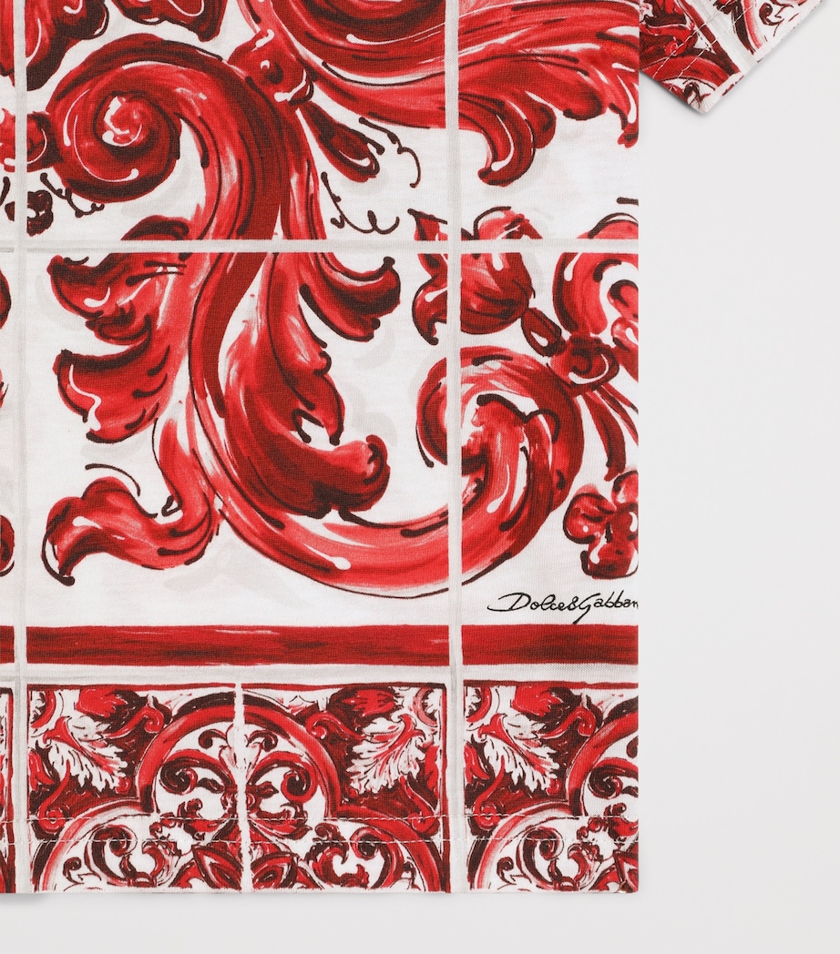Dolce&Gabbana Kids Majolica Print T-Shirt (8-14 Years) Maiolica Ru Image 4