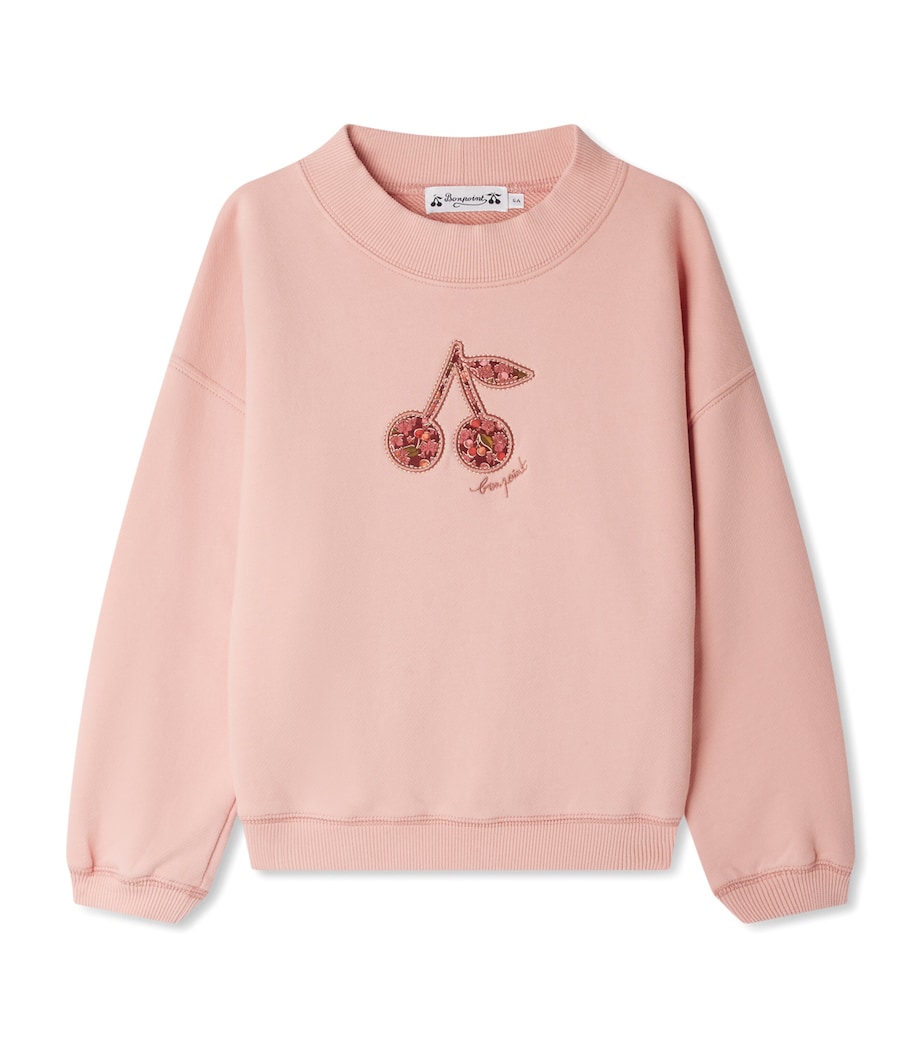 Cotton Cherry Sweatshirt (10-14 Years) UPB ROSE MOYEN Image 1
