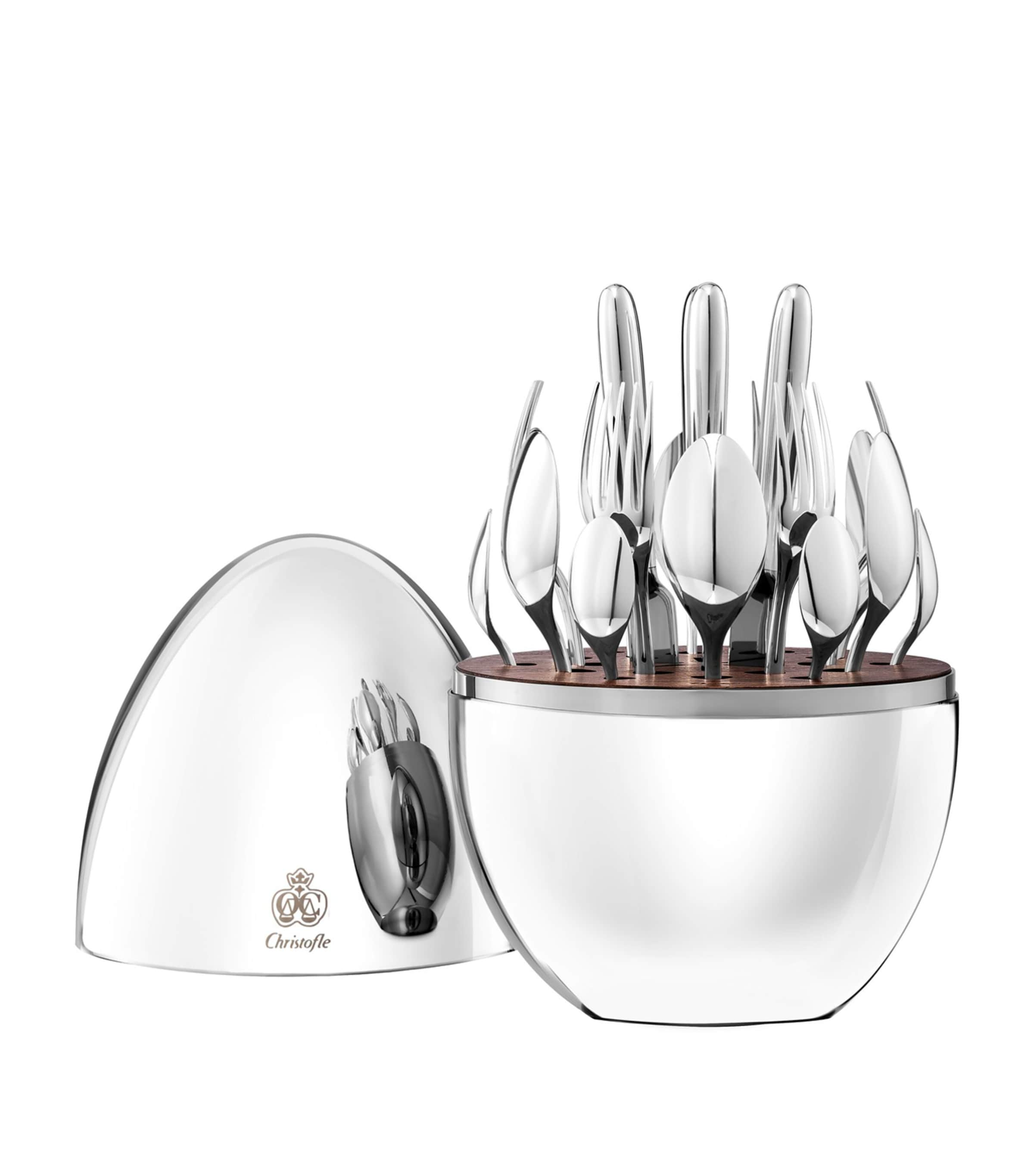 Christofle Mood Silver 24-piece Canteen In Metallic