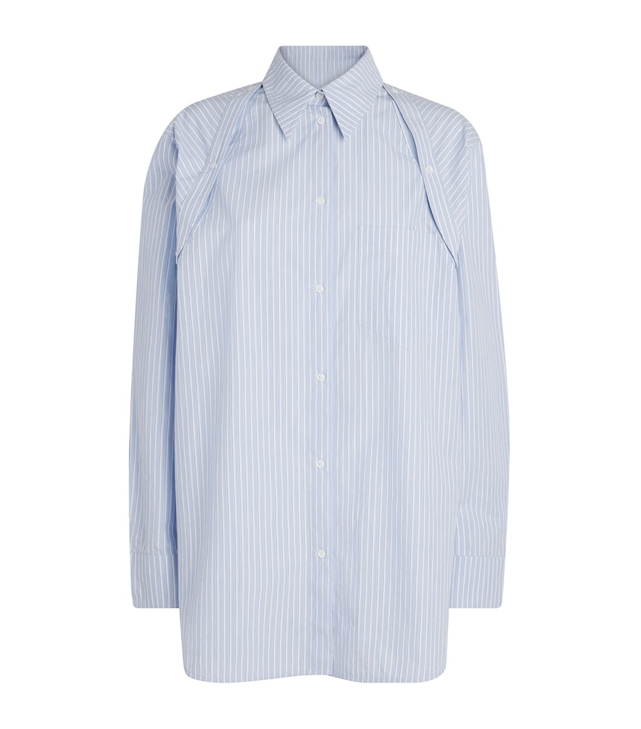 Nanushka Womens Cotton Nananda Shirt Blue/white/navy Image 1