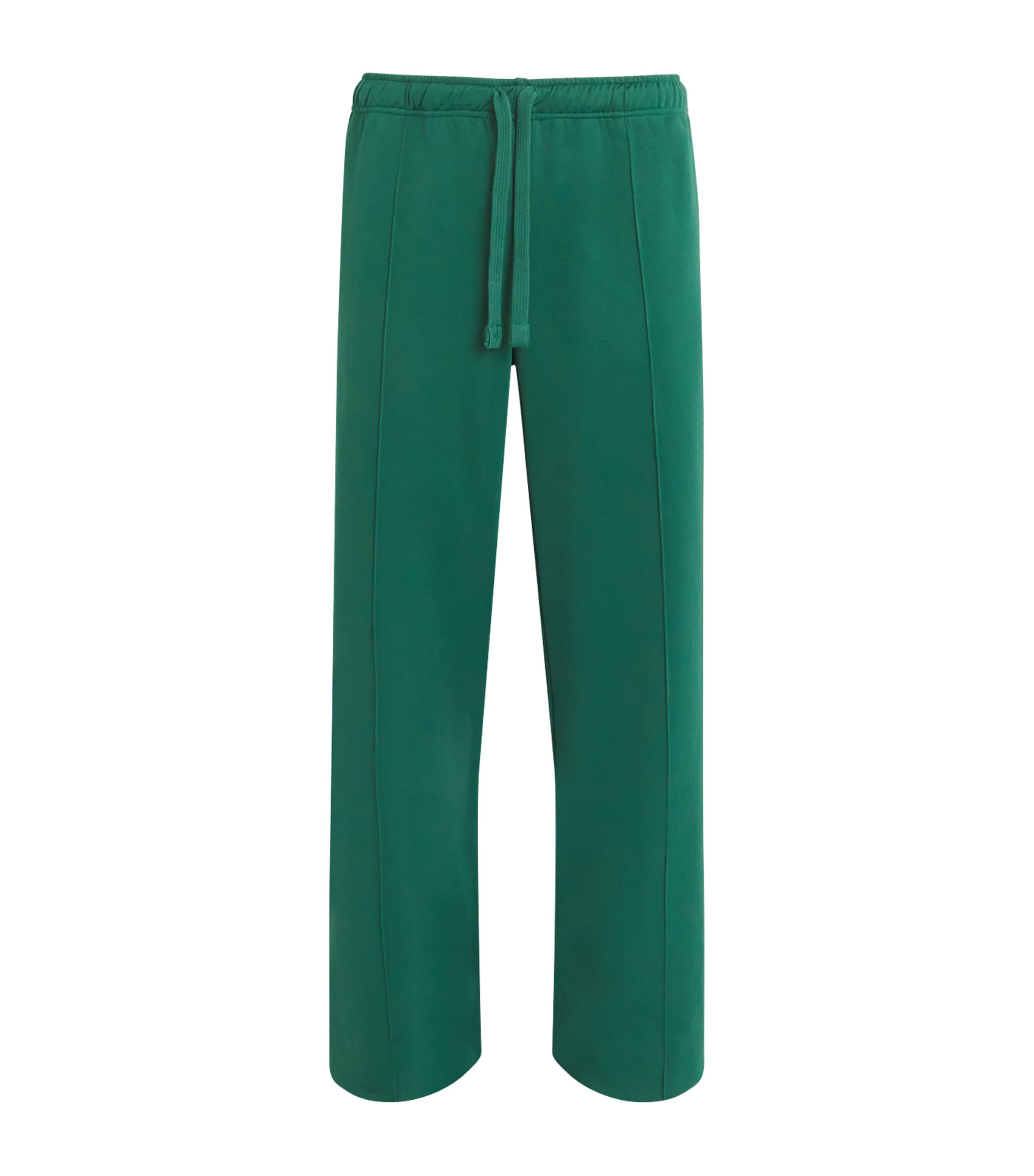 Jw Anderson Jersey Pintuck Sweatpants In Green