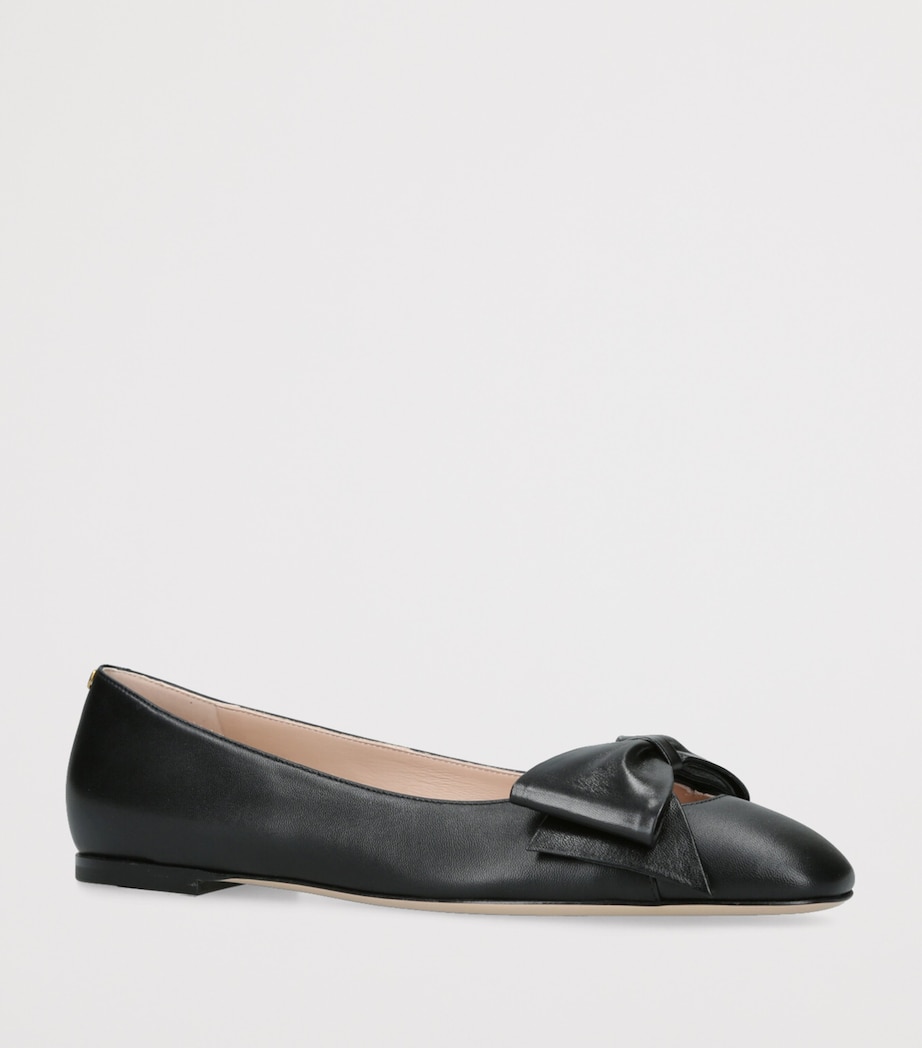 Valentino Garavani Leather Bowow Ballet Flats Black/comb Image 3