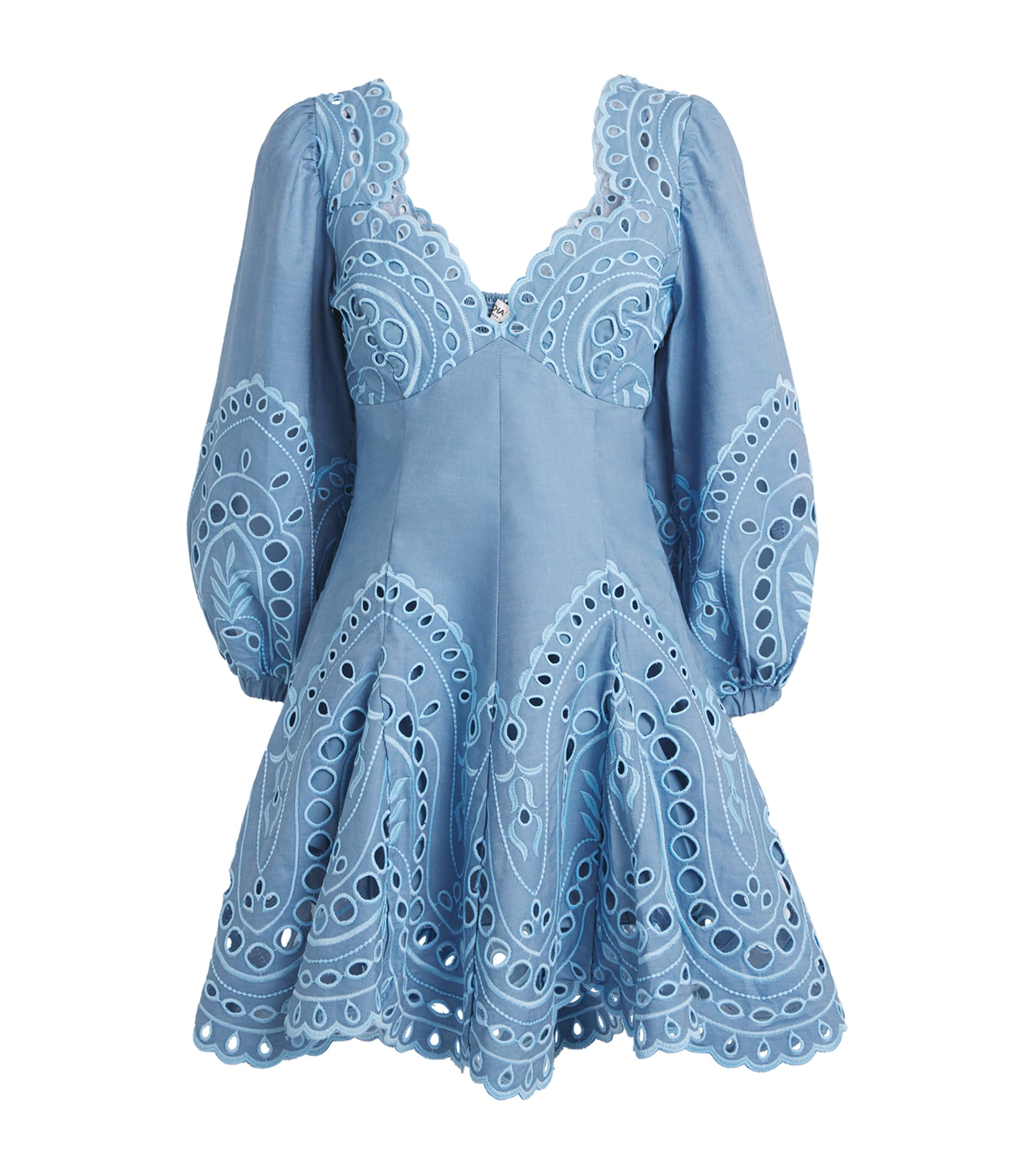 Chatrou Riz Charo Ruiz Ibiza Blue Cotton-Blend Esmare Mini Dress | Harrods UK