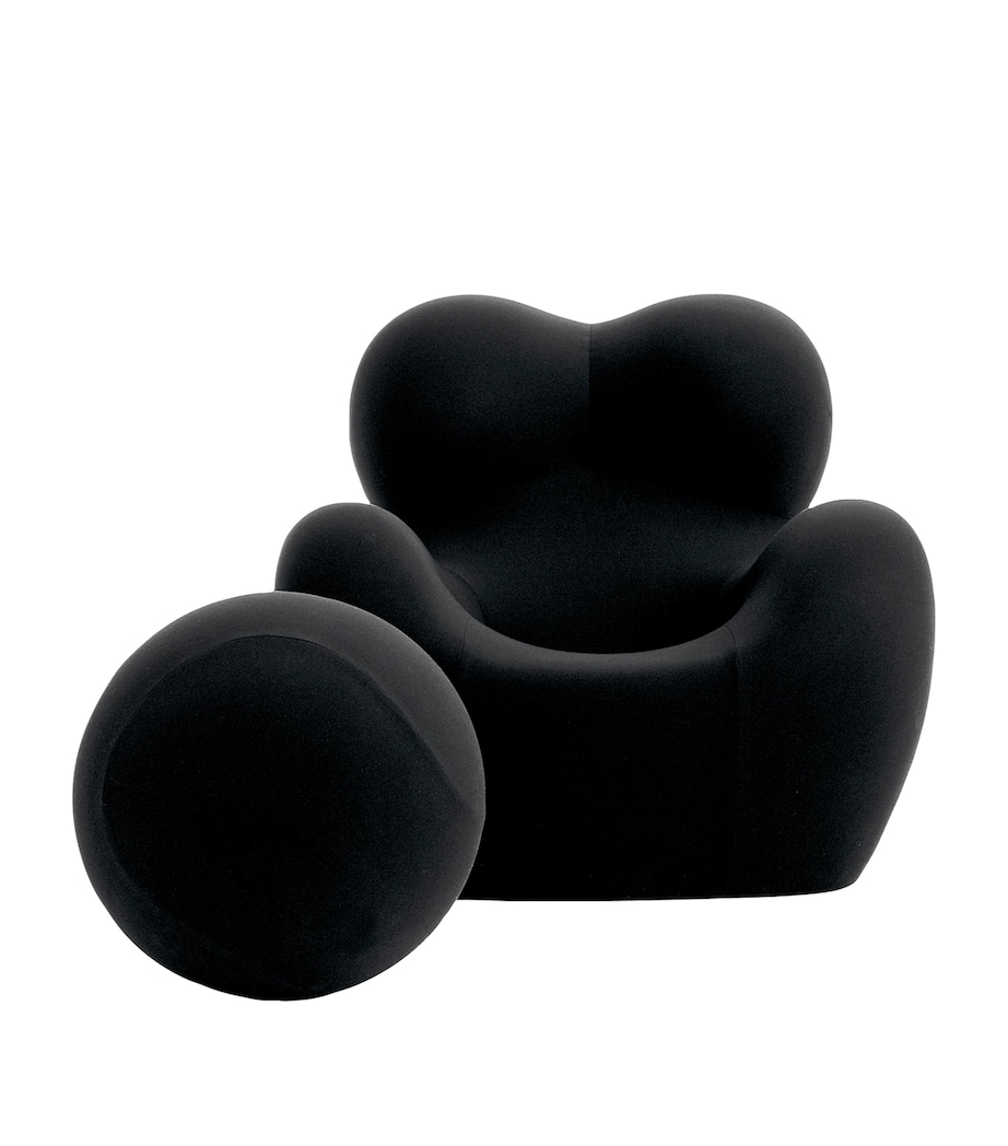 Serie Up 2000 Armchair and Footstool BLACK SOARA Image 1