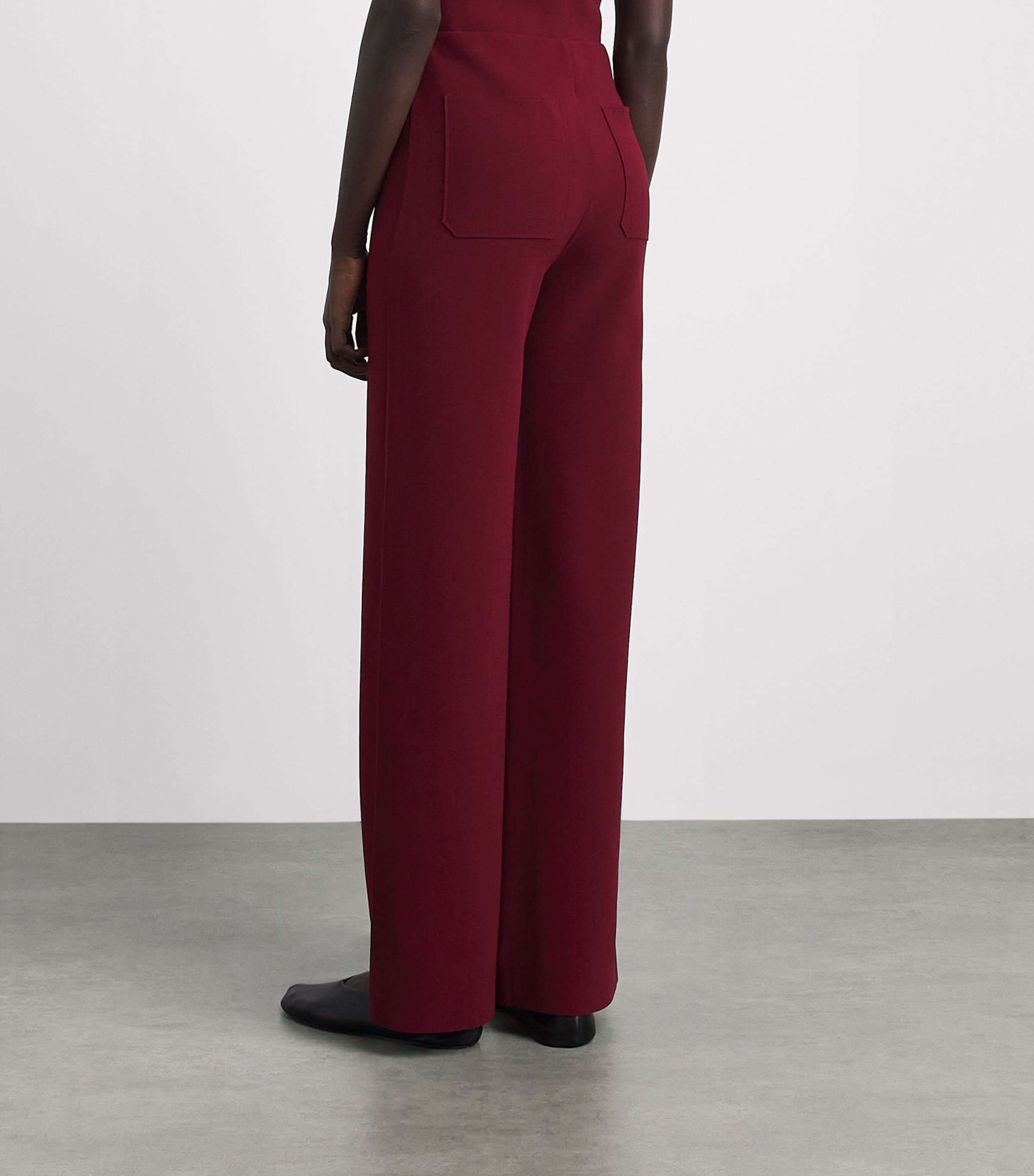 Birrot Womens Lay 2 Straight Trousers Burgundy Image 5