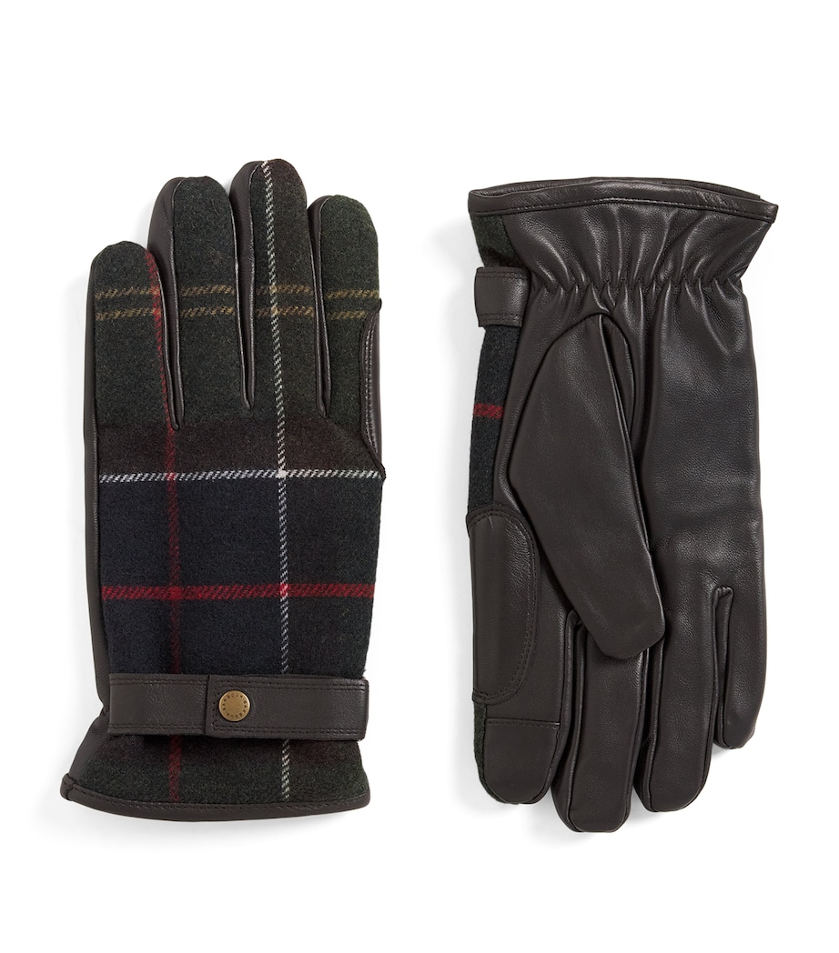 Leather-Wool Newbrough Tartan Gloves CLASSIC Image 1