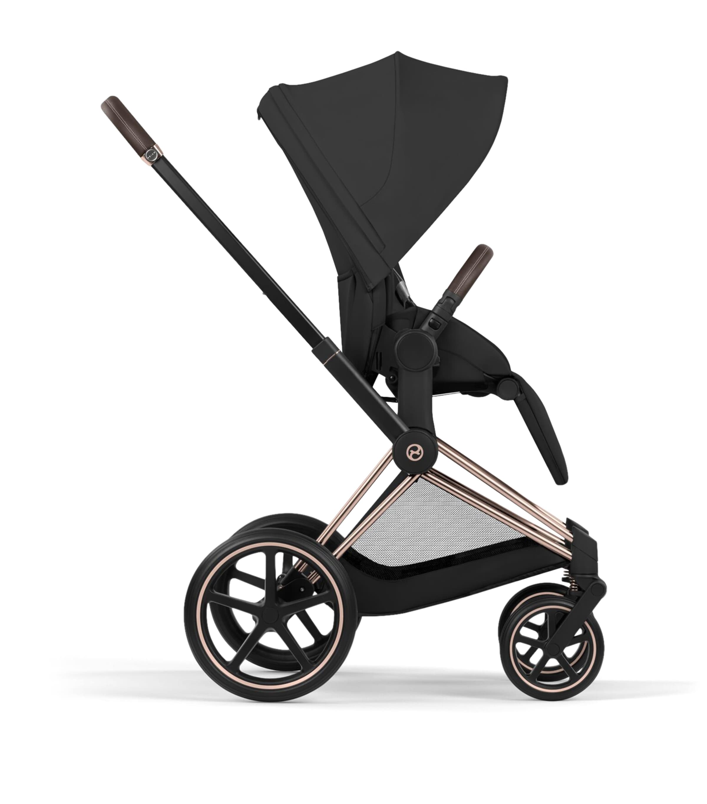 Cybex PRIAM Pushchair and Carrycot – Platinum Style Collection Sepia Black Image 9