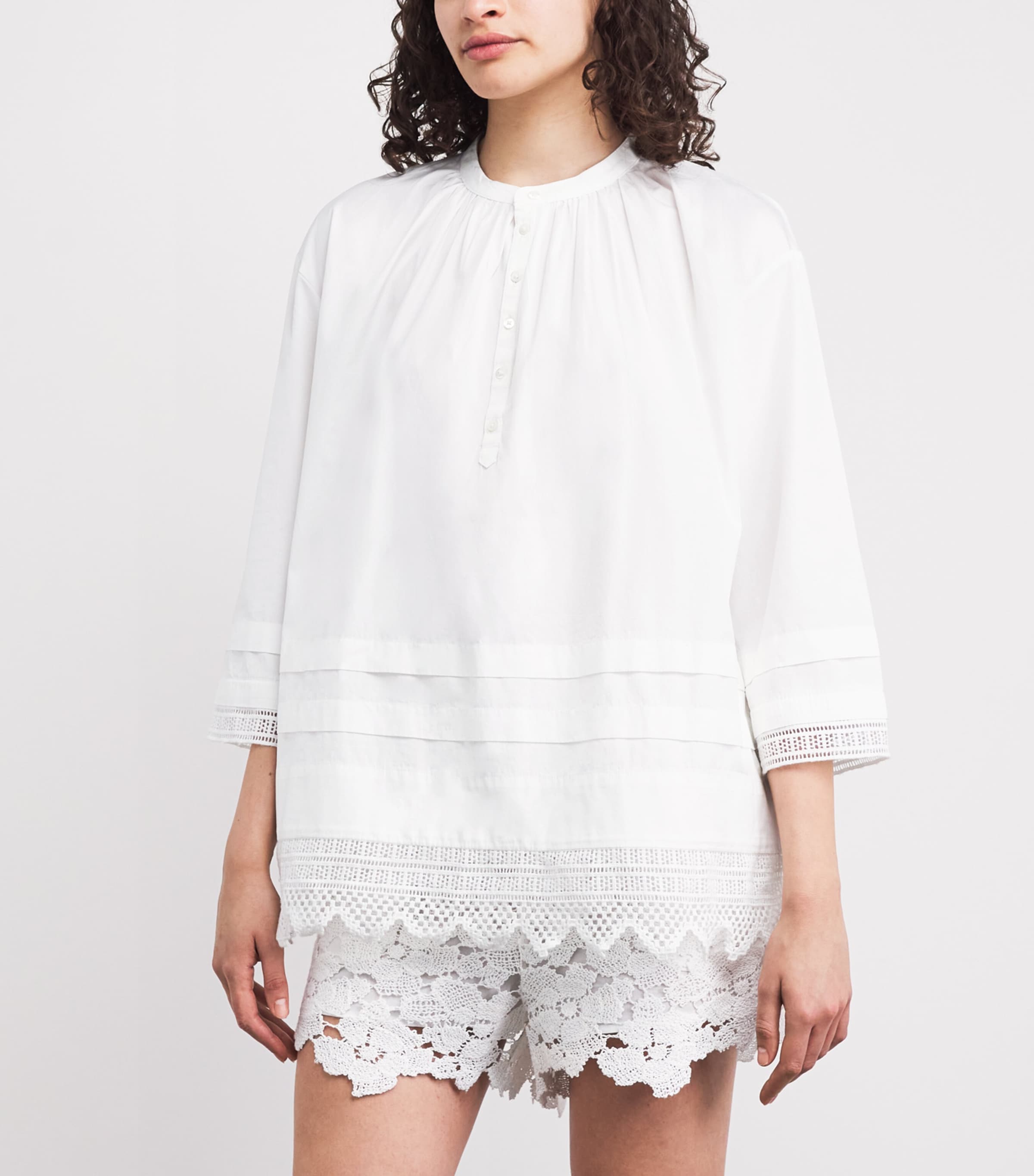 Polo Ralph Lauren Womens Cotton Round-Neck Shirt White Image 4