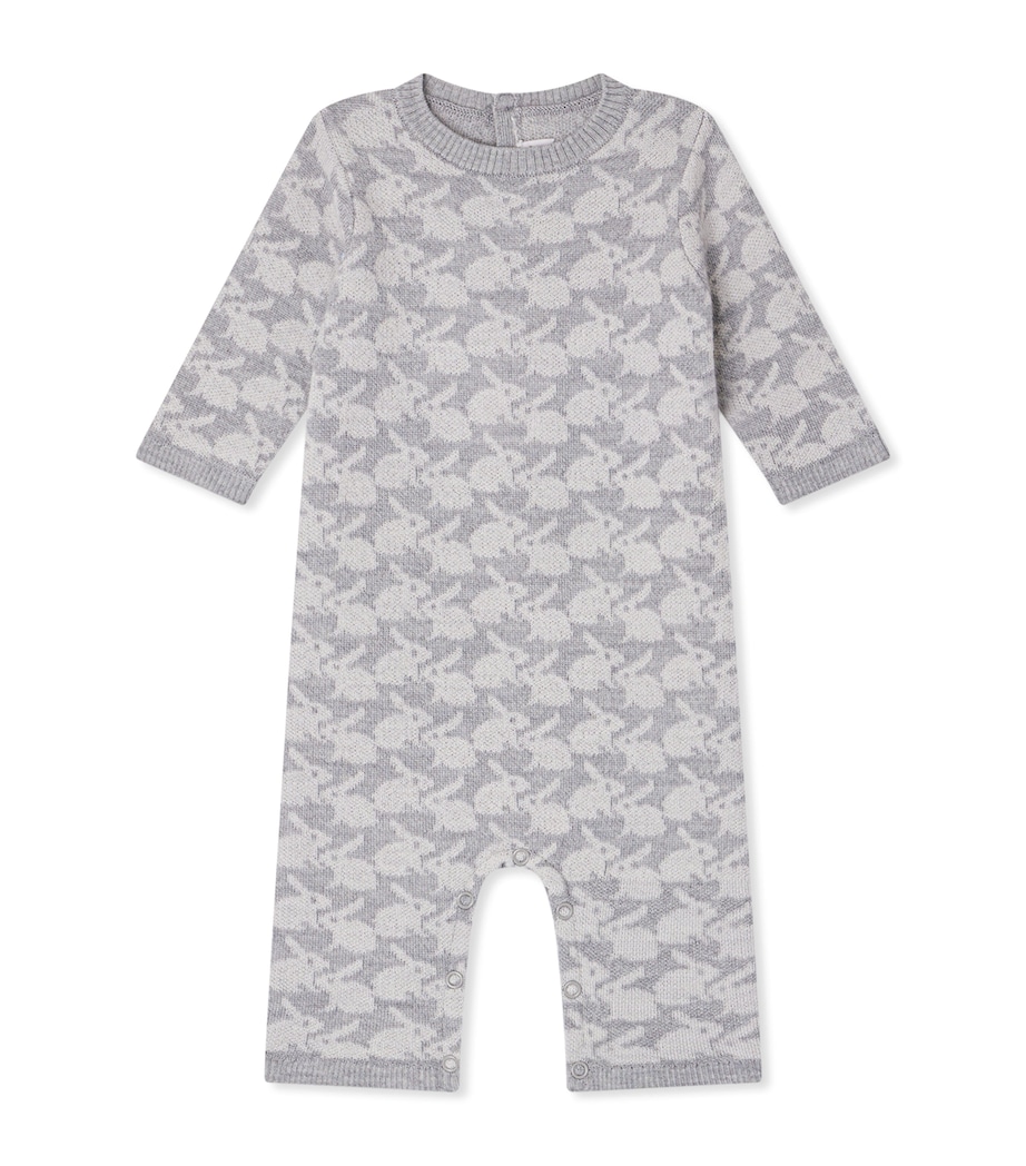 Wool Bunny Print Jumpsuit (1-18 Months) GRIS CLAIR Image 1