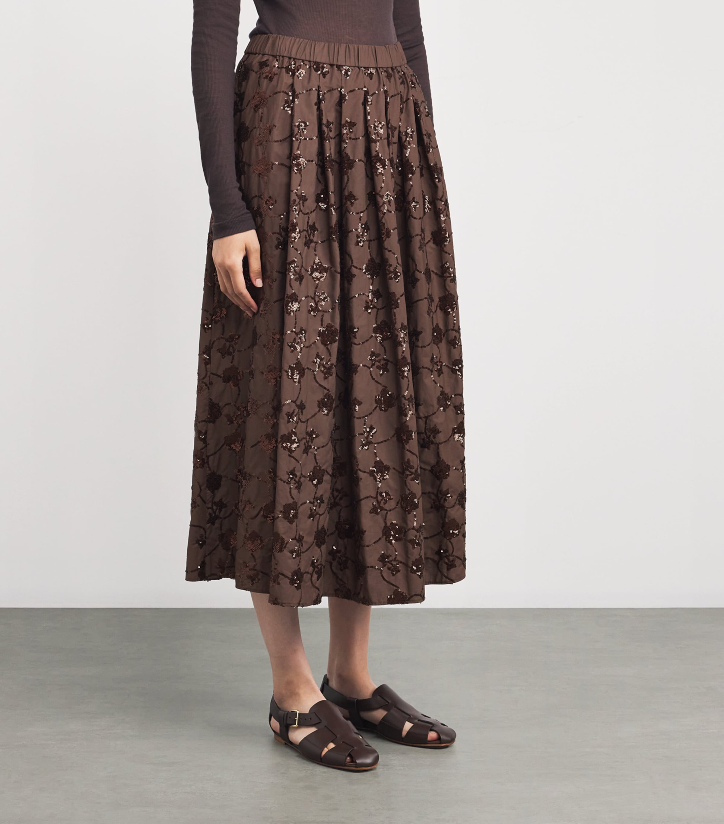 Weekend Max Mara Cotton Embellished Midi Skirt | Harrods US