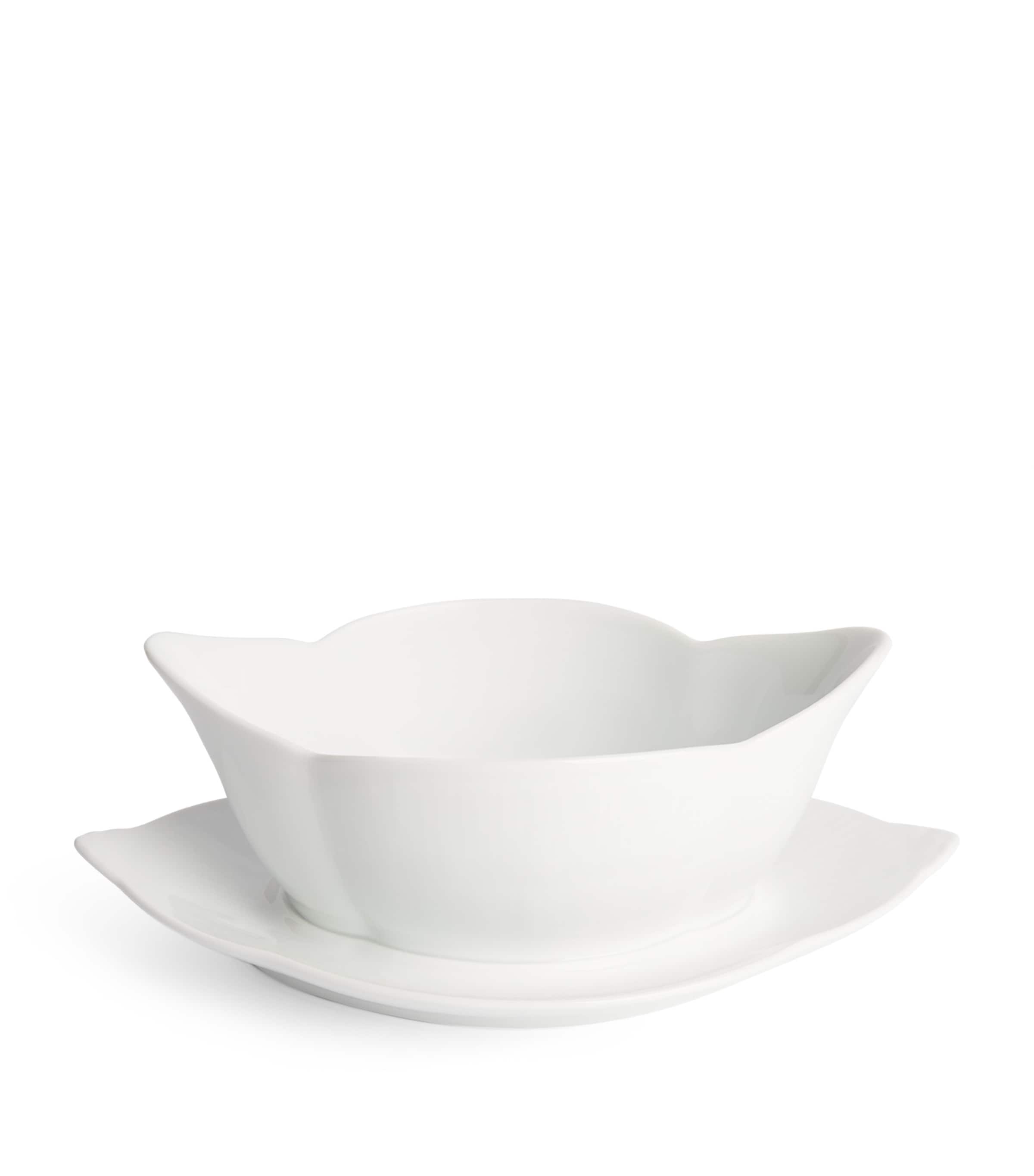 Royal Copenhagen White Fluted Sauce Boat In White