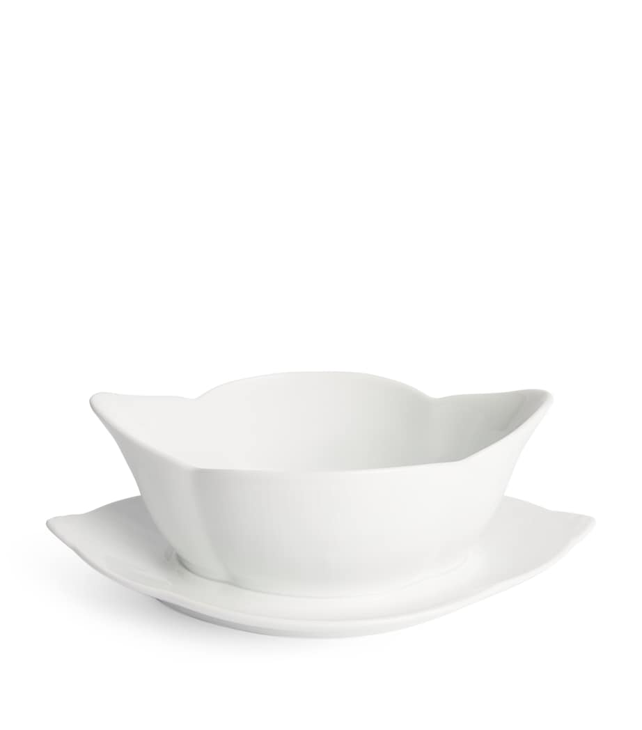 White Fluted Sauce Boat (550ml) WHITE Image 1