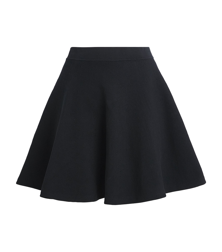 Cotton-Blend Knitted Mini Skirt POLO BLACK Image 1