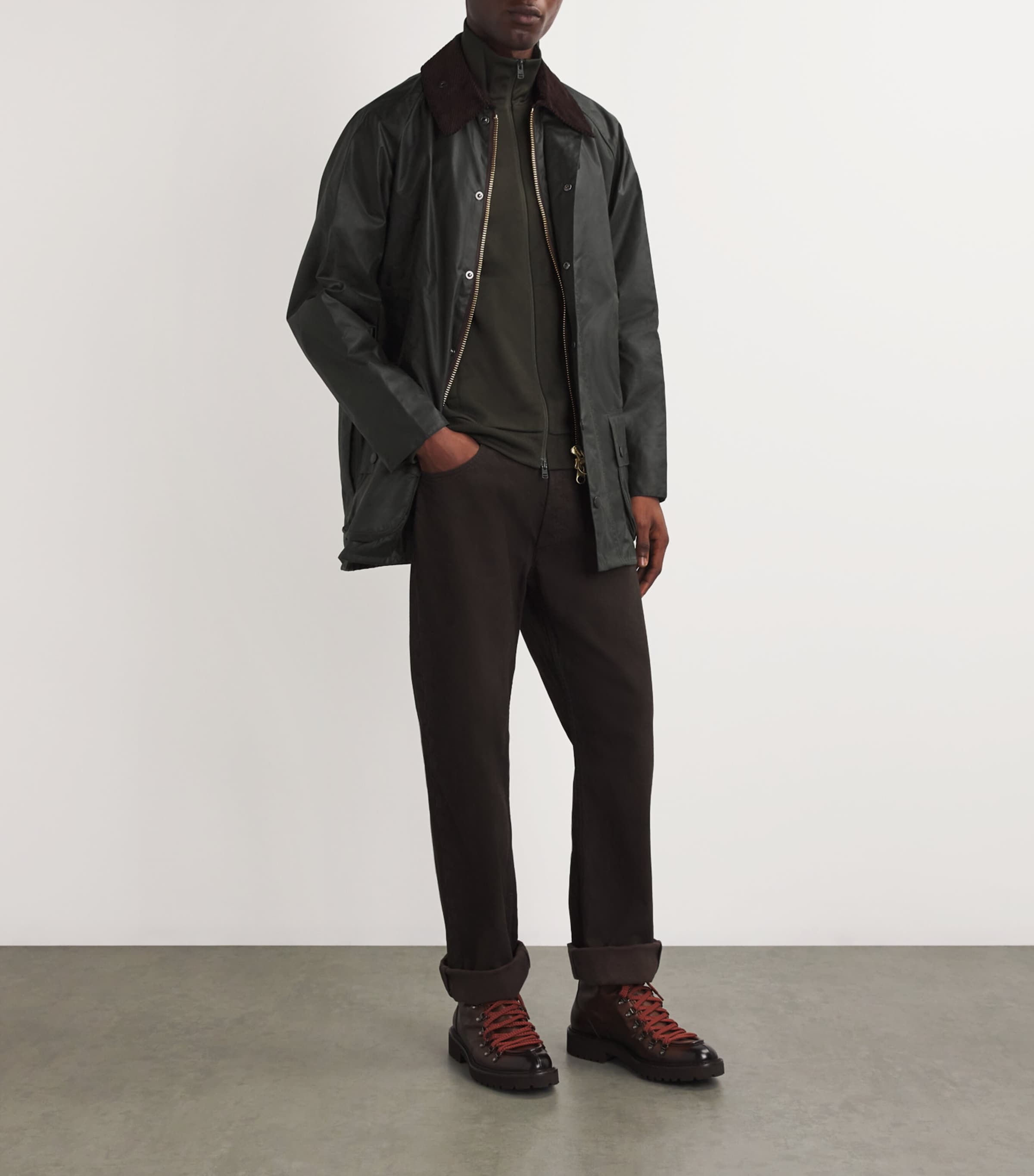 Waxed Beaufort Jacket SAGE Image 2