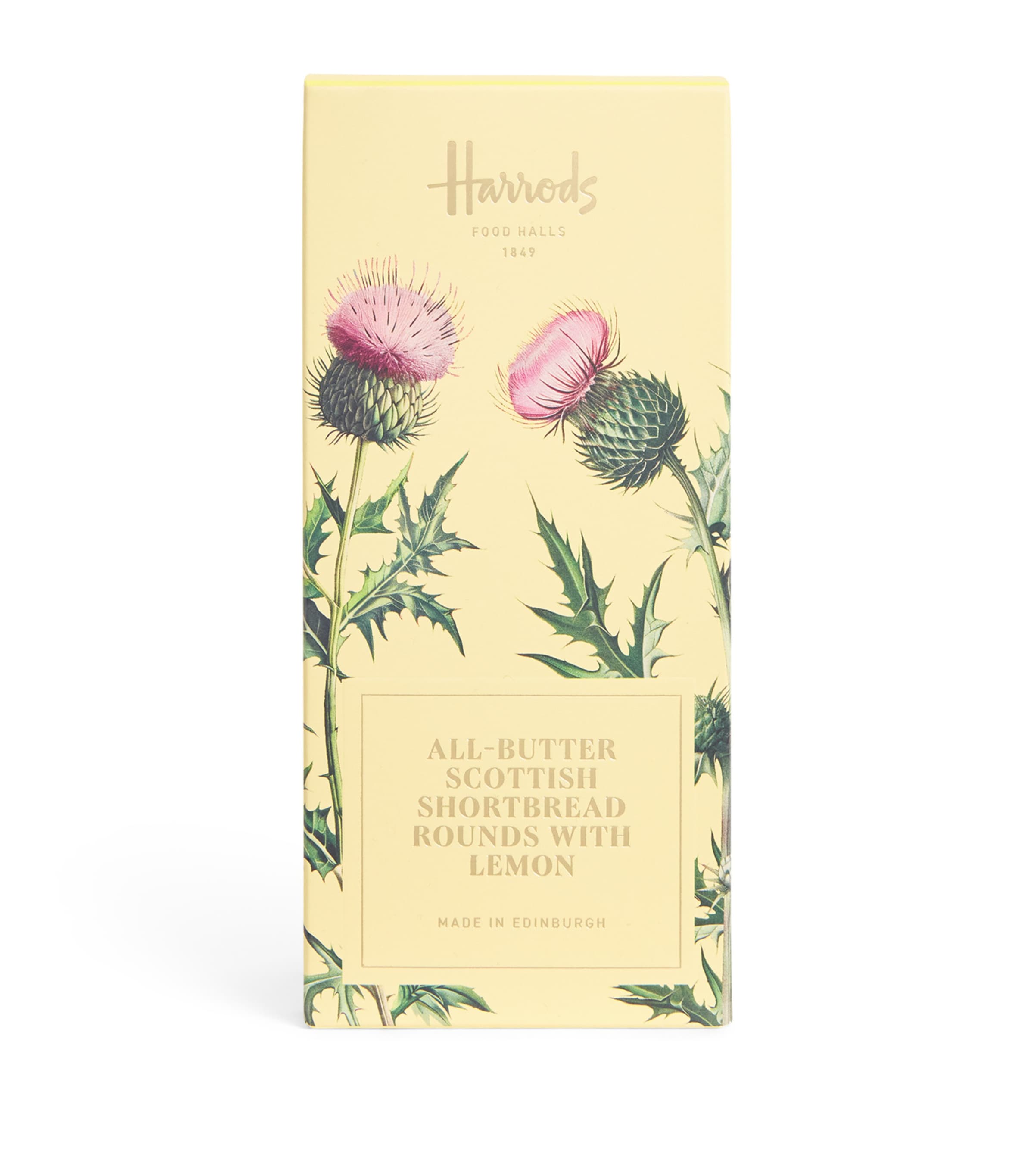 Harrods All-Butter Scottish Shortbread Rounds with Mediterranean Lemon (200g) | Designers | Harrods | Food | Biscuits & Cakes | Free From | Vegetarian