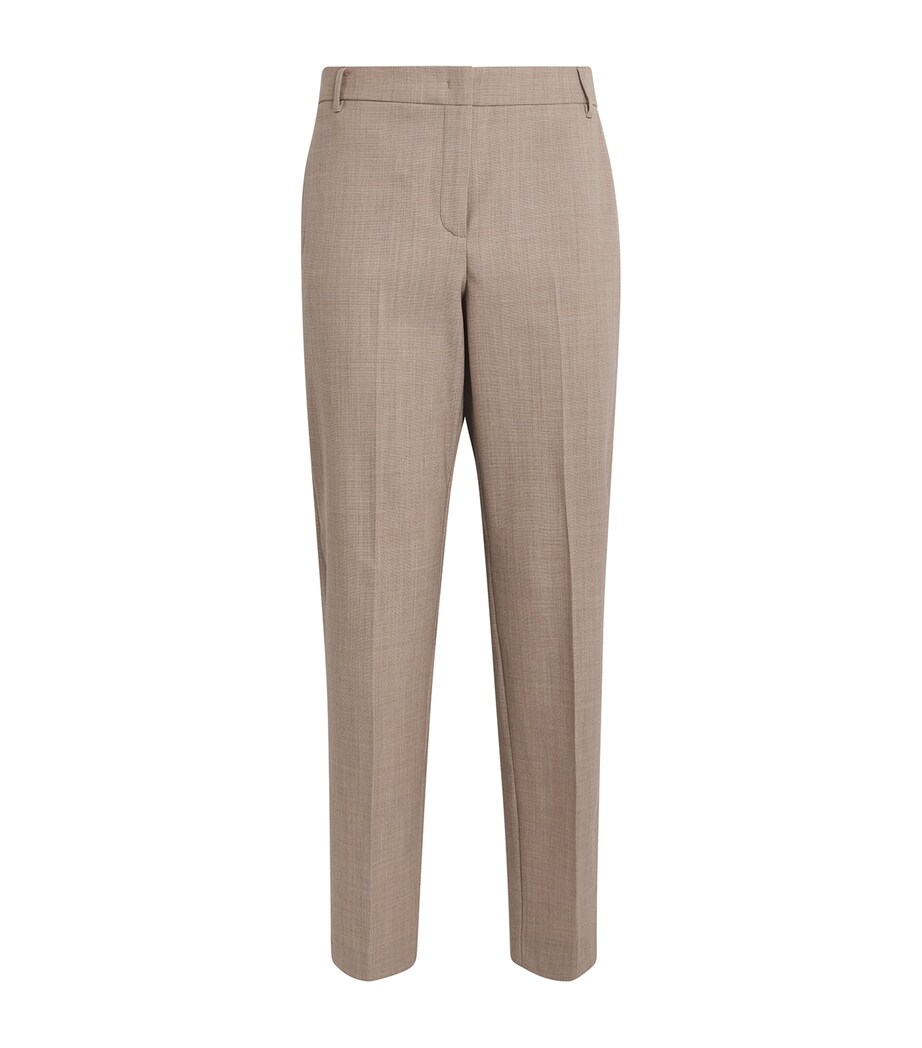 MAX&Co. Womens Cropped Slim Trousers Beige Image 1