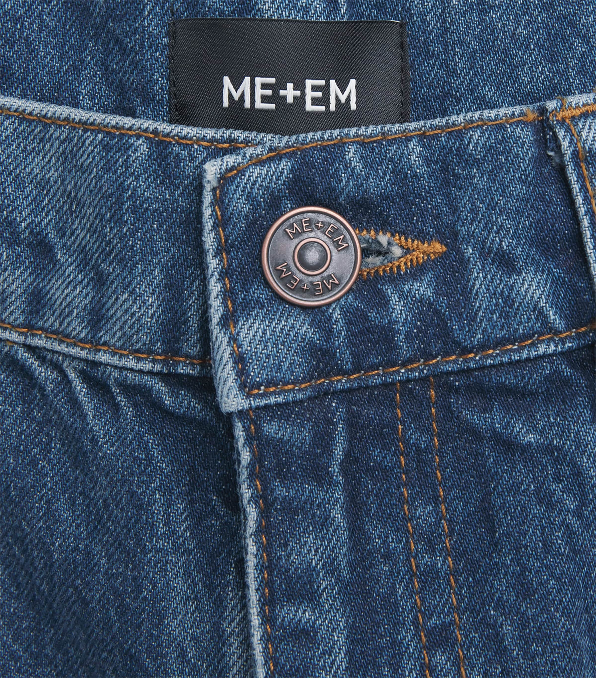 Cropped Straight Jeans DARK WASH Image 5