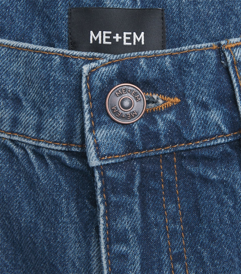 Cropped Straight Jeans DARK WASH Image 5