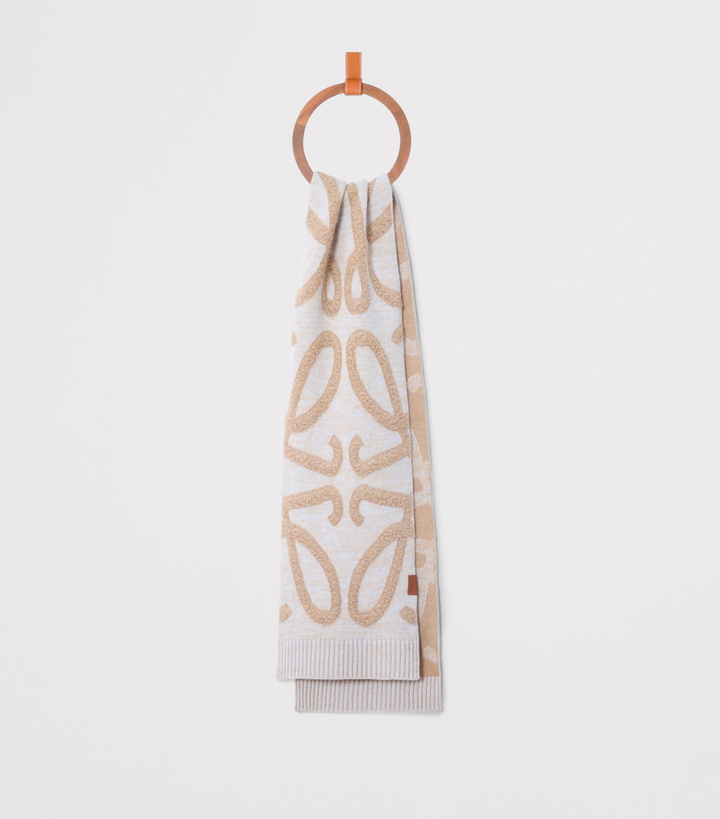 Wool-Cashmere Anagram Scarf BEIGE MELANGE Image 2