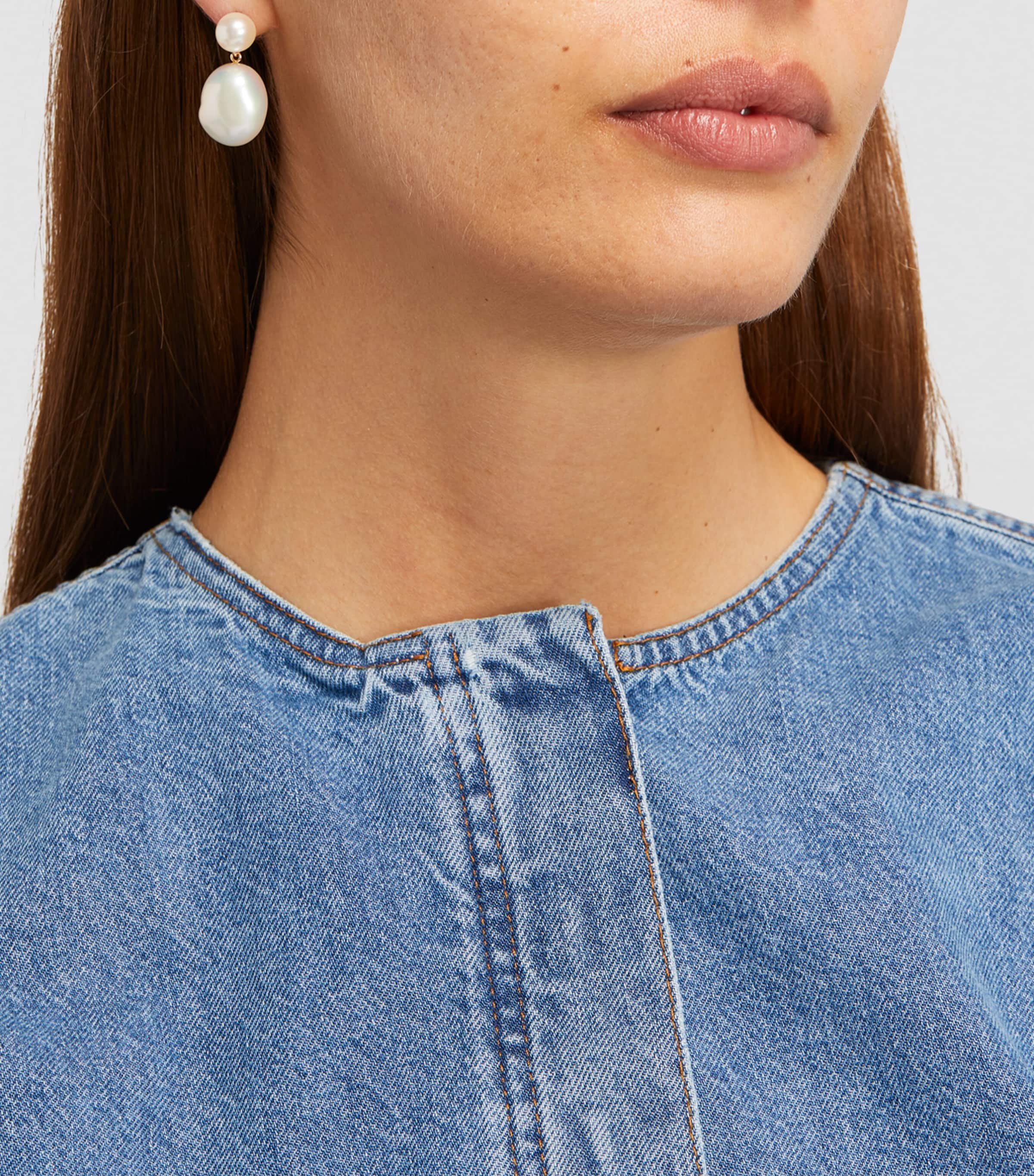 Yellow Gold and Pearl Venus Blanc Earrings YELLOW GOLD Image 5