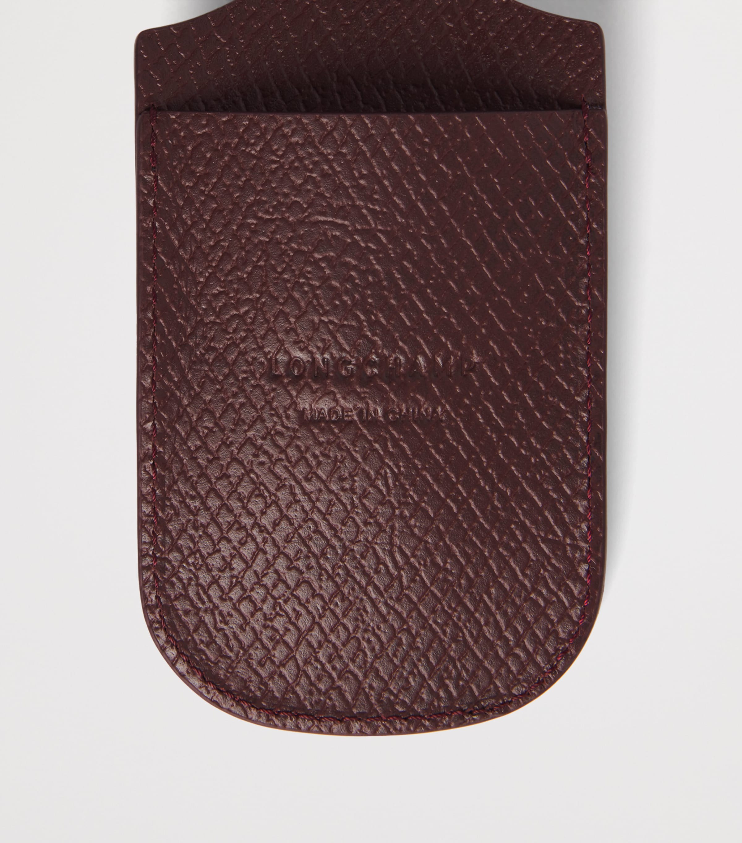 Longchamp Leather Le Pliage One Keyring Bordeaux Image 2