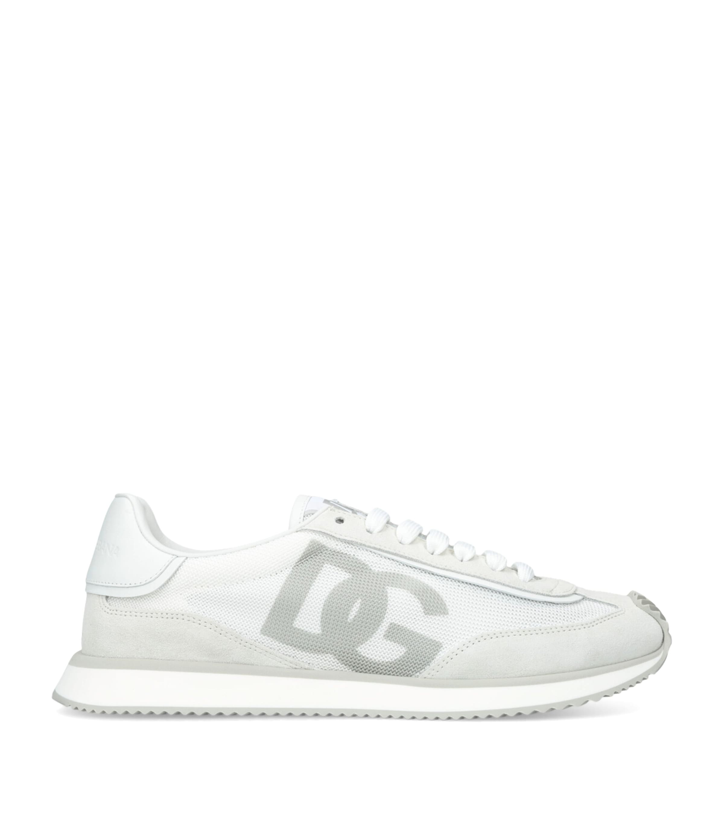 Dolce & Gabbana Cushion Sneaker In Mixed Materials Color White