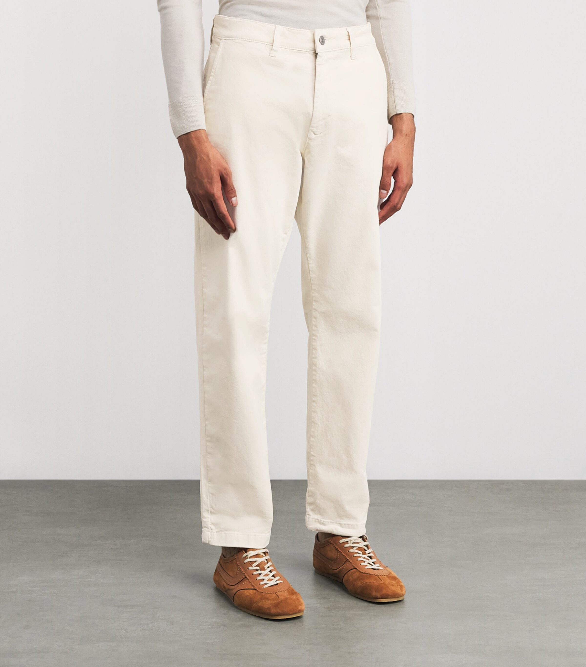 Stretch-Organic Cotton Aden Chinos IVORY Image 3