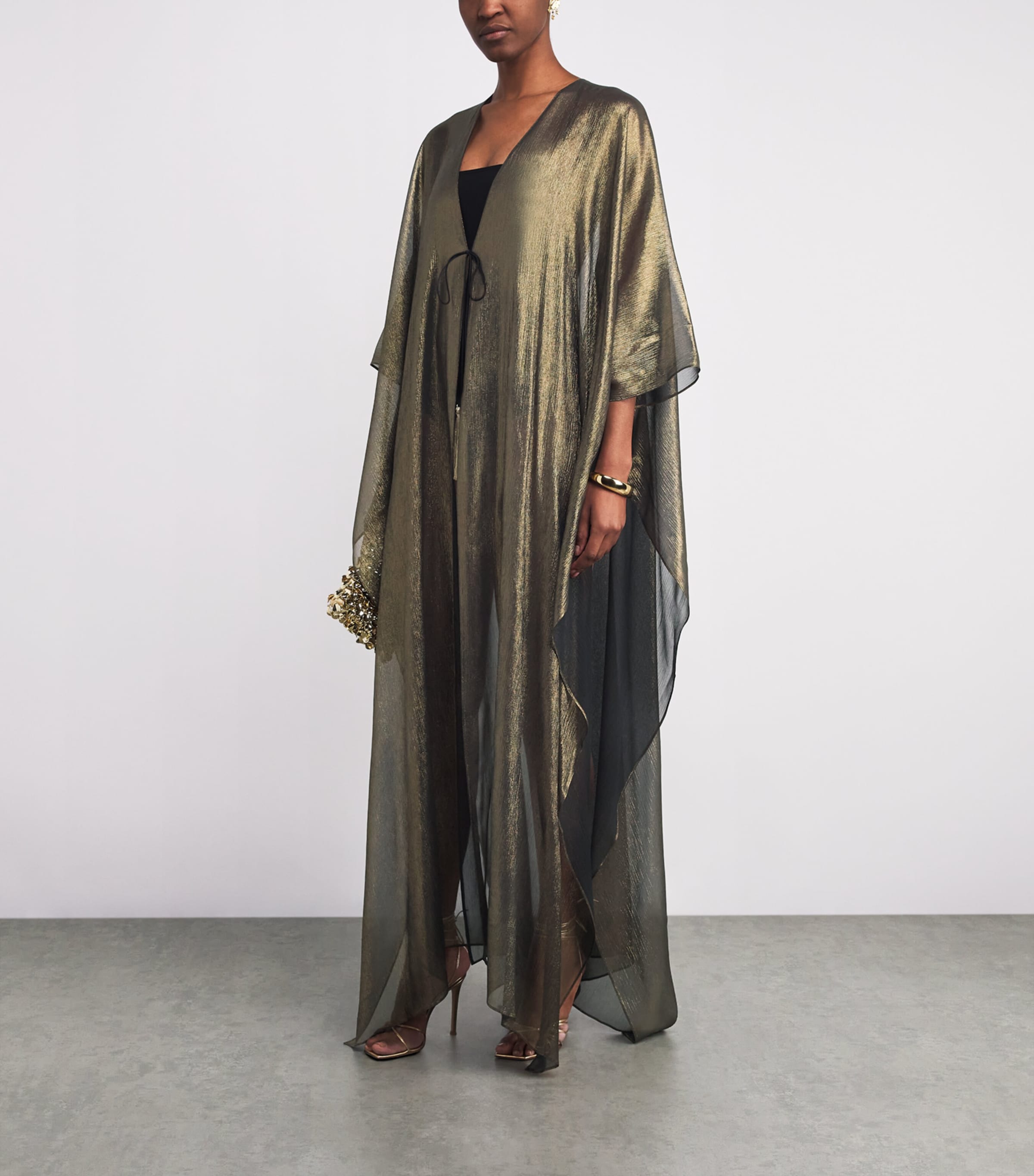 Silk Paradis Kaftan BLACK-GOLD Image 2