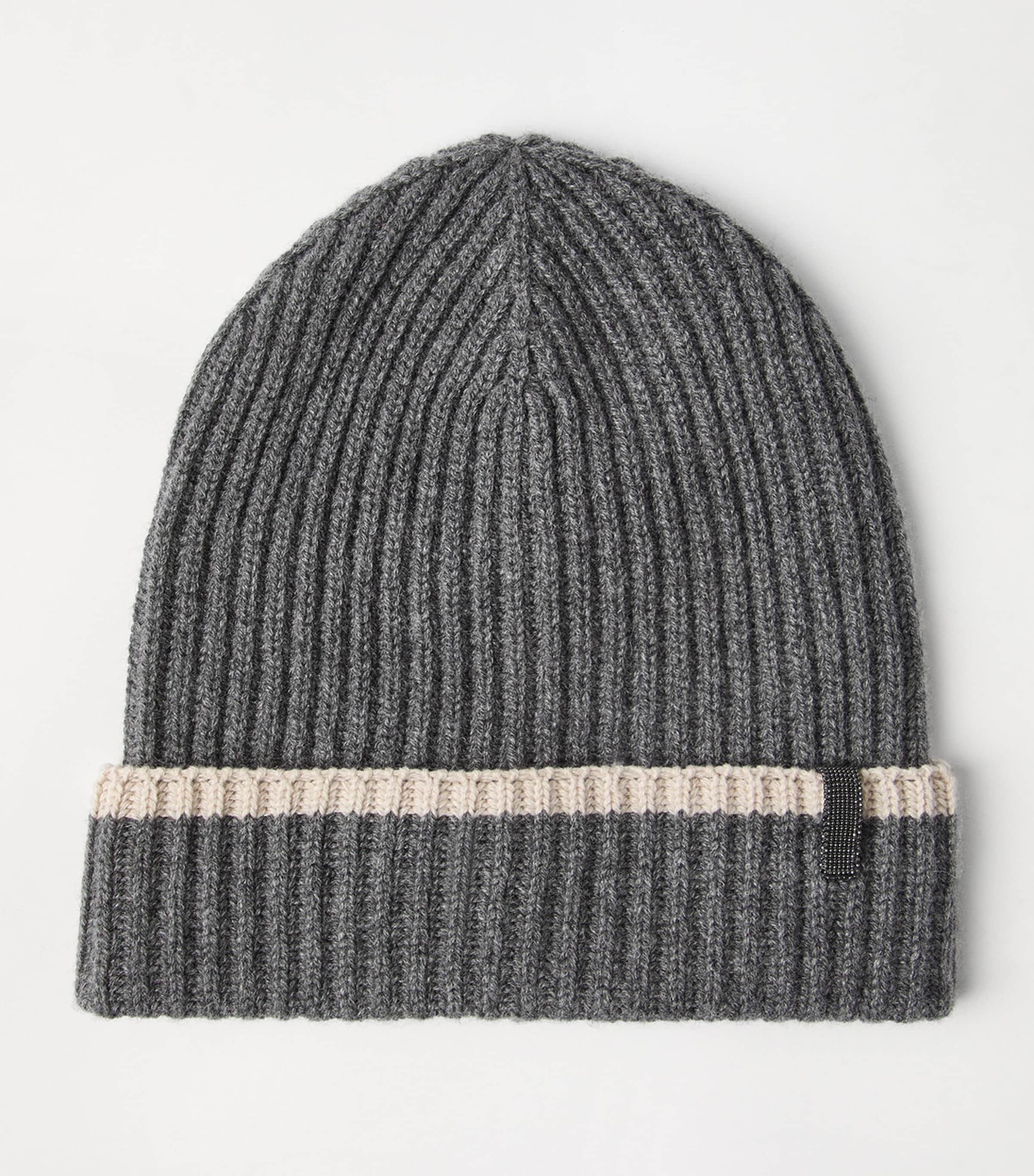 Cashmere English Rib Knit Beanie CGF16 Image 2