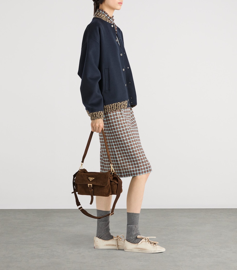 Medium Suede Explore Shoulder Bag F0324 Image 2