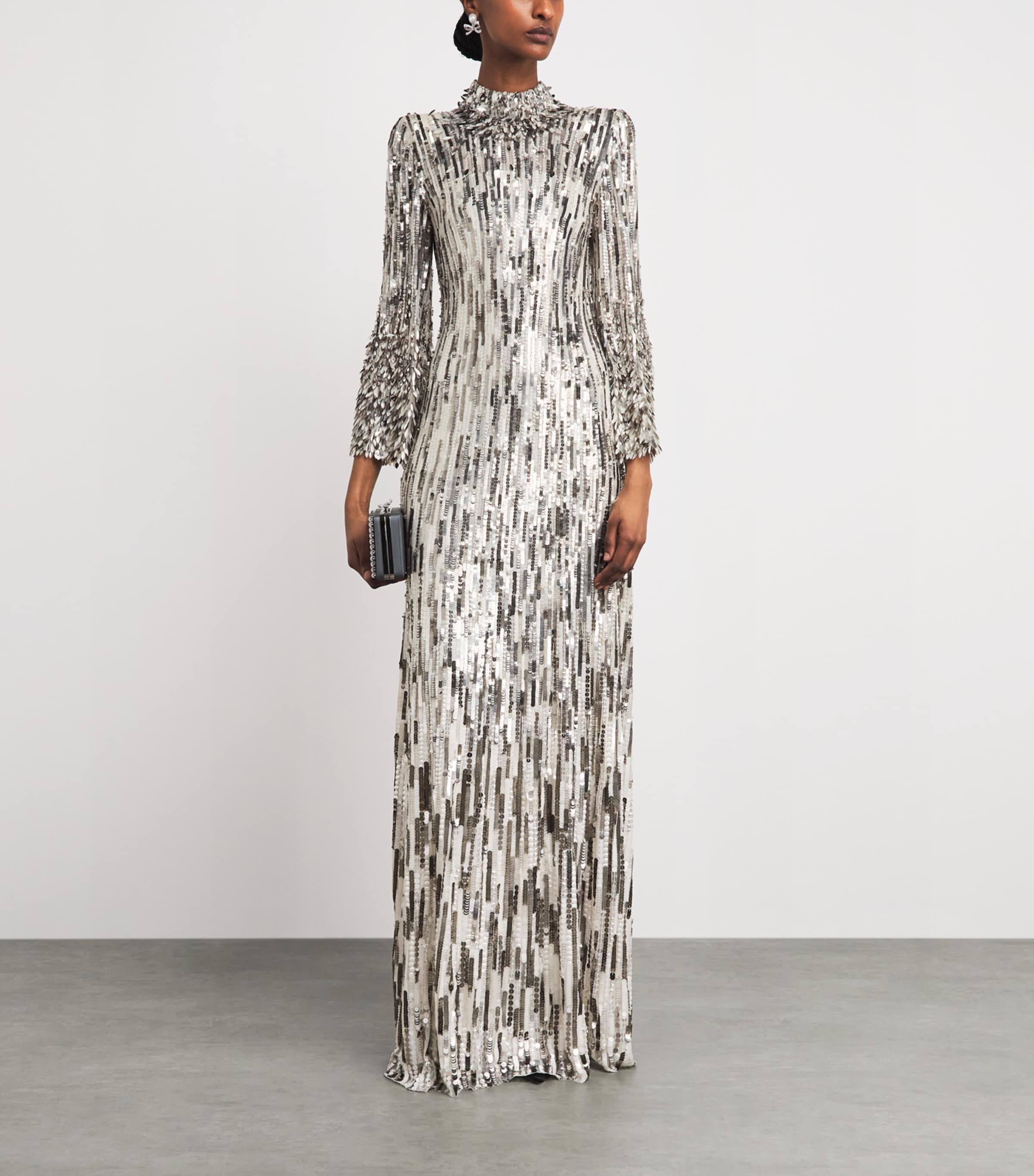 Jenny Packham Womens Embellished Memphis Gown White Image 2