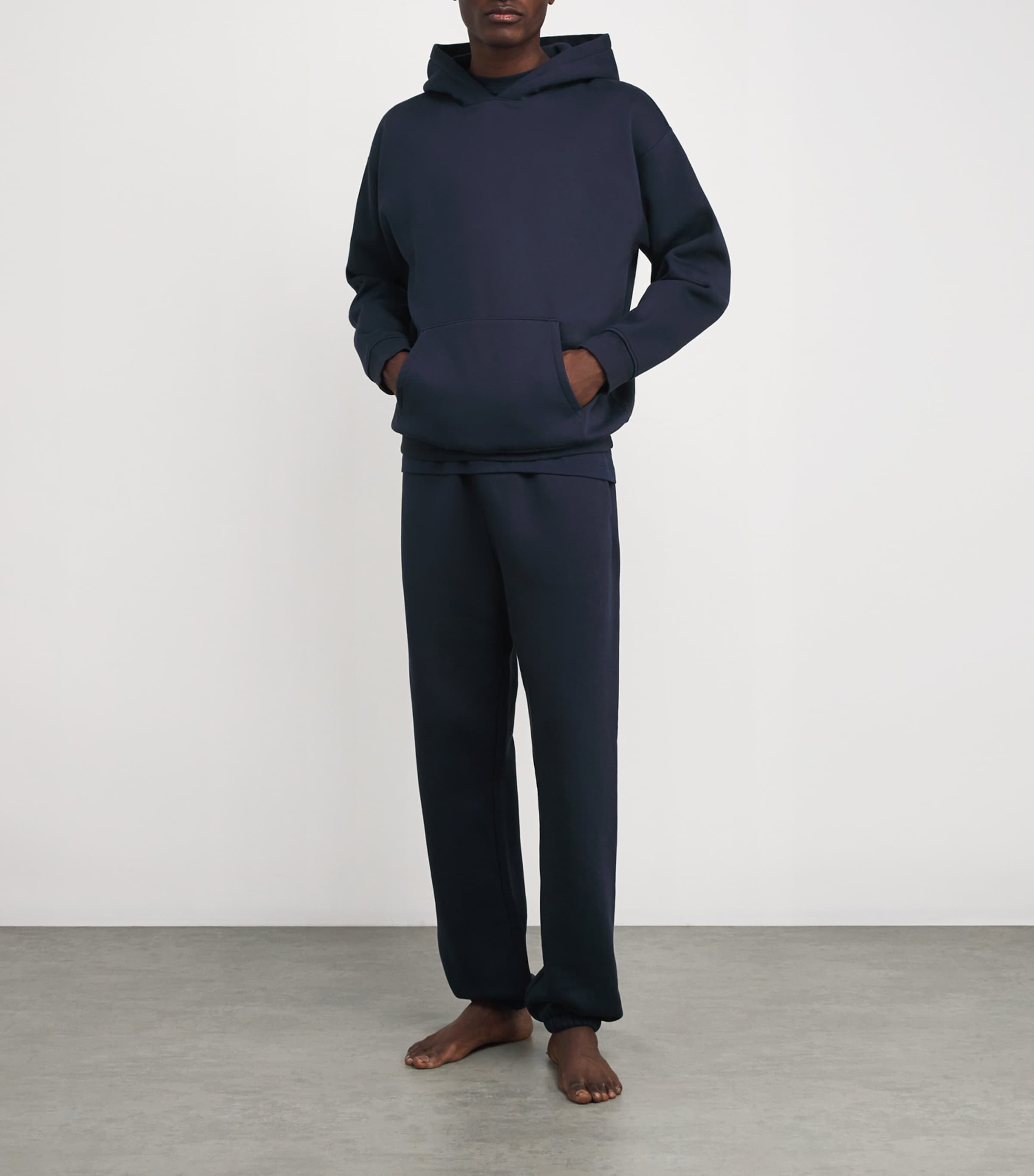 Fleece Lounge Relaxed Hoodie NAVY Image 2