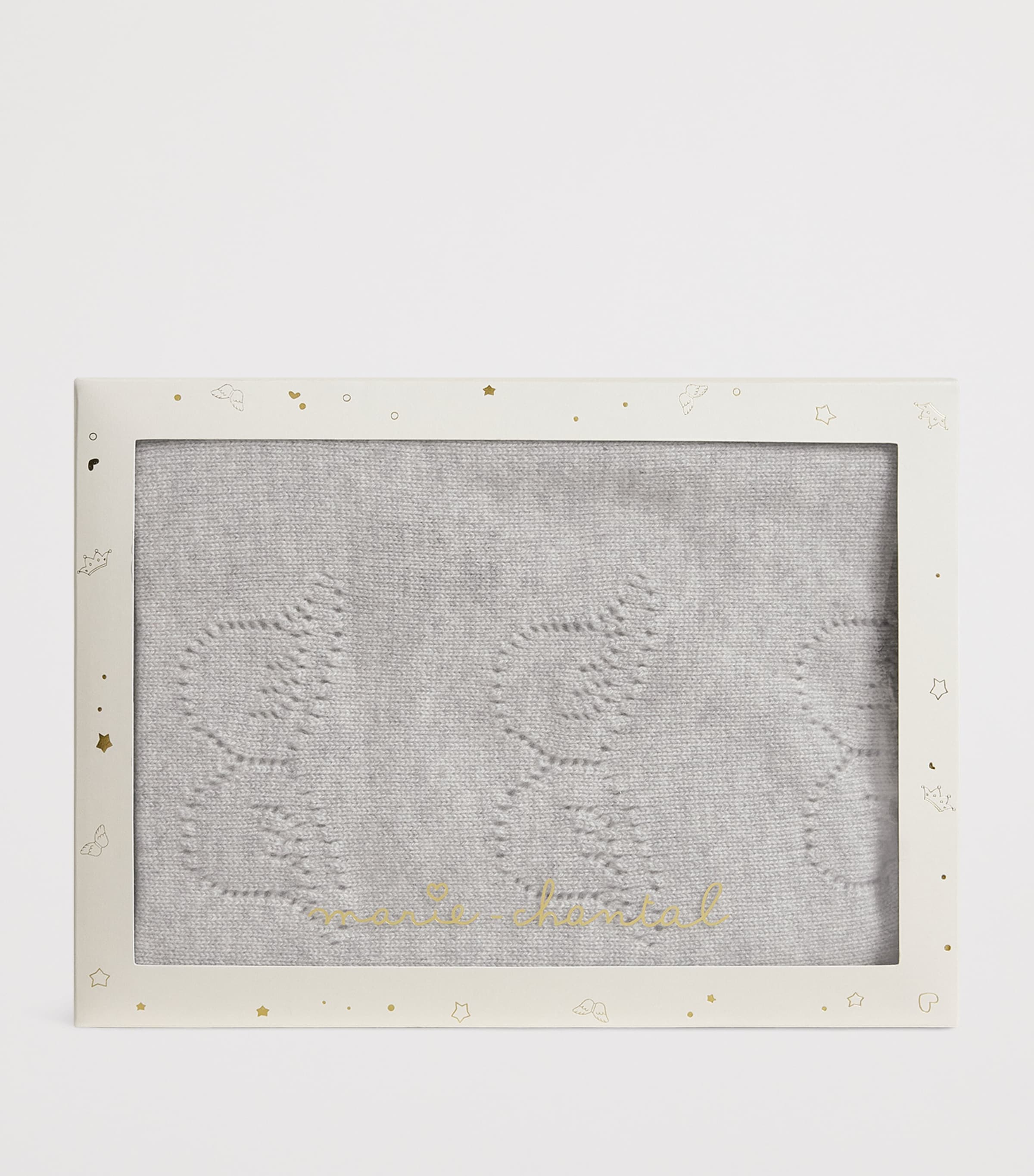 Marie-Chantal Cashmere Angel Wing Blanket Grey Image 2