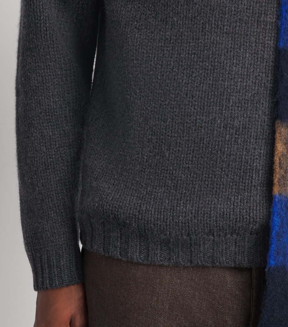 Allude Mens Cashmere Collared Sweater Image 3