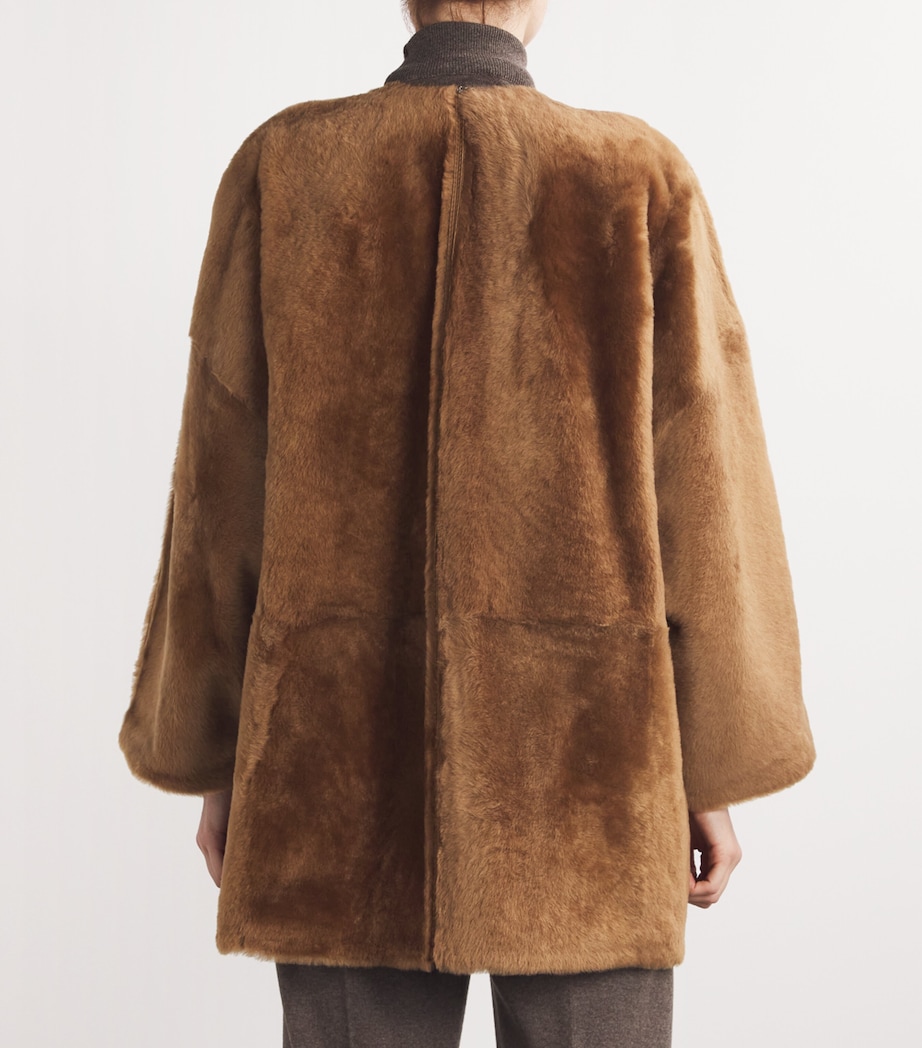 Shearling Reversible Jacket TOBACCO Image 4